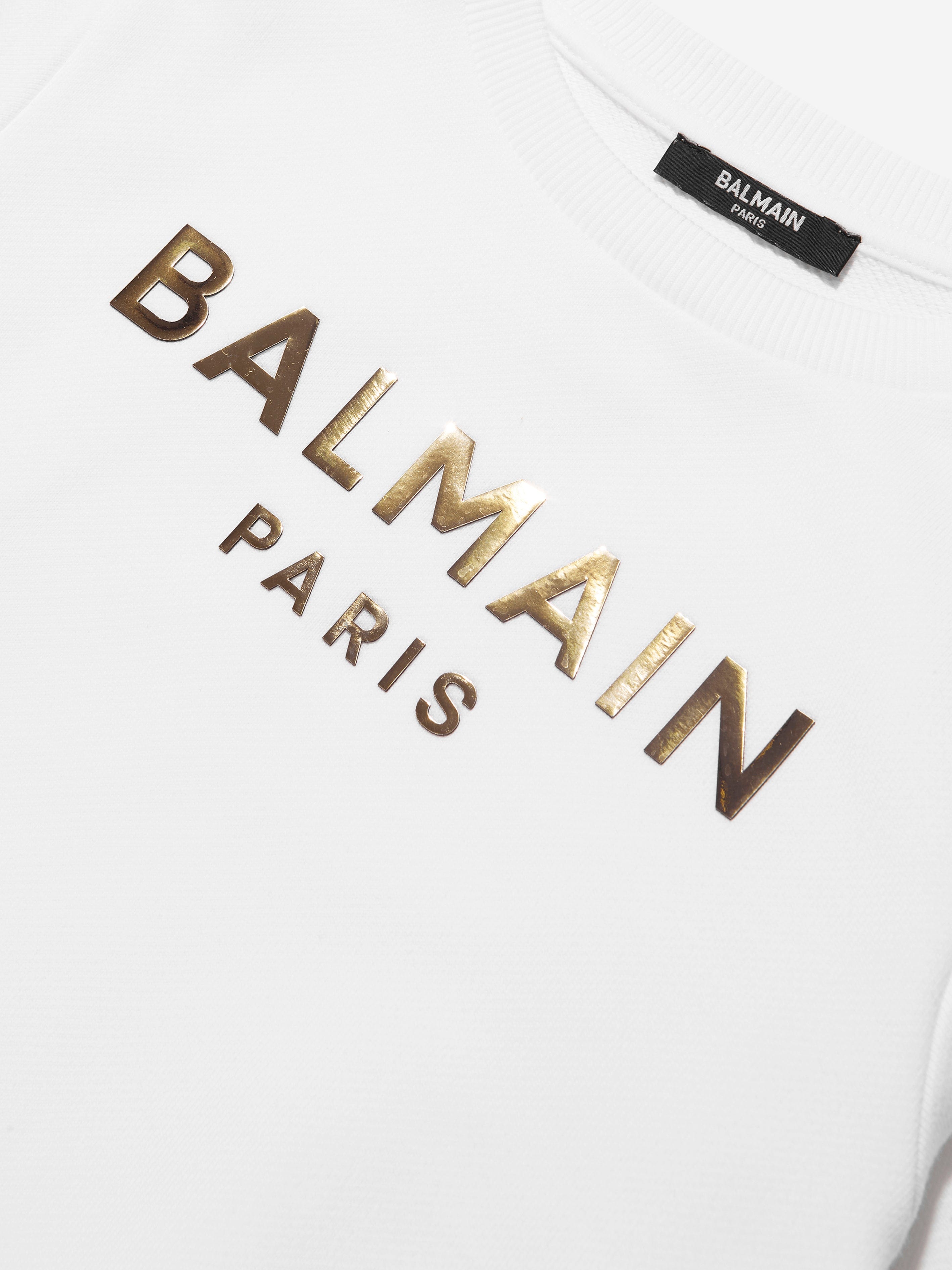 Balmain Boys Logo Sweatshirt in White