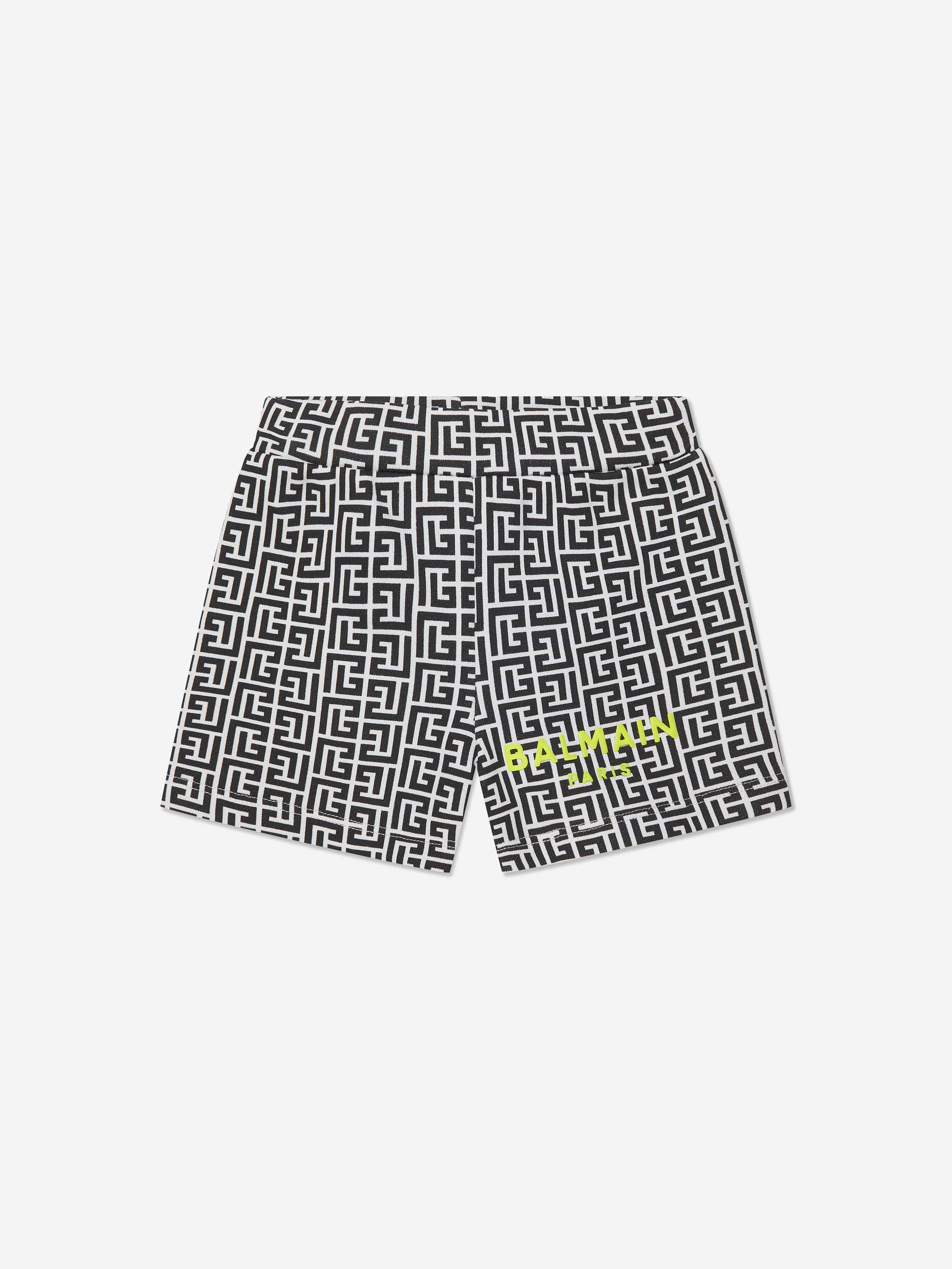 Balmain Baby Boys Logo Shorts in Black