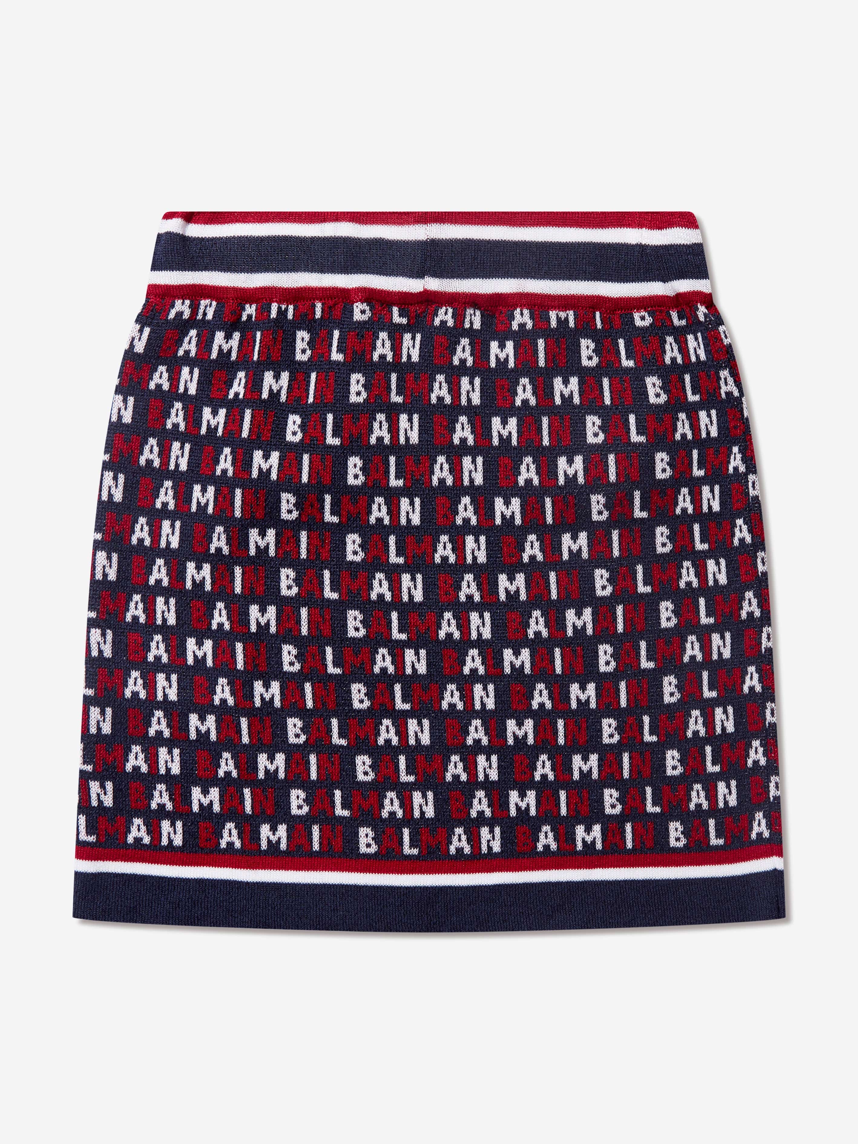 Balmain Girls Logo Skirt in Blue