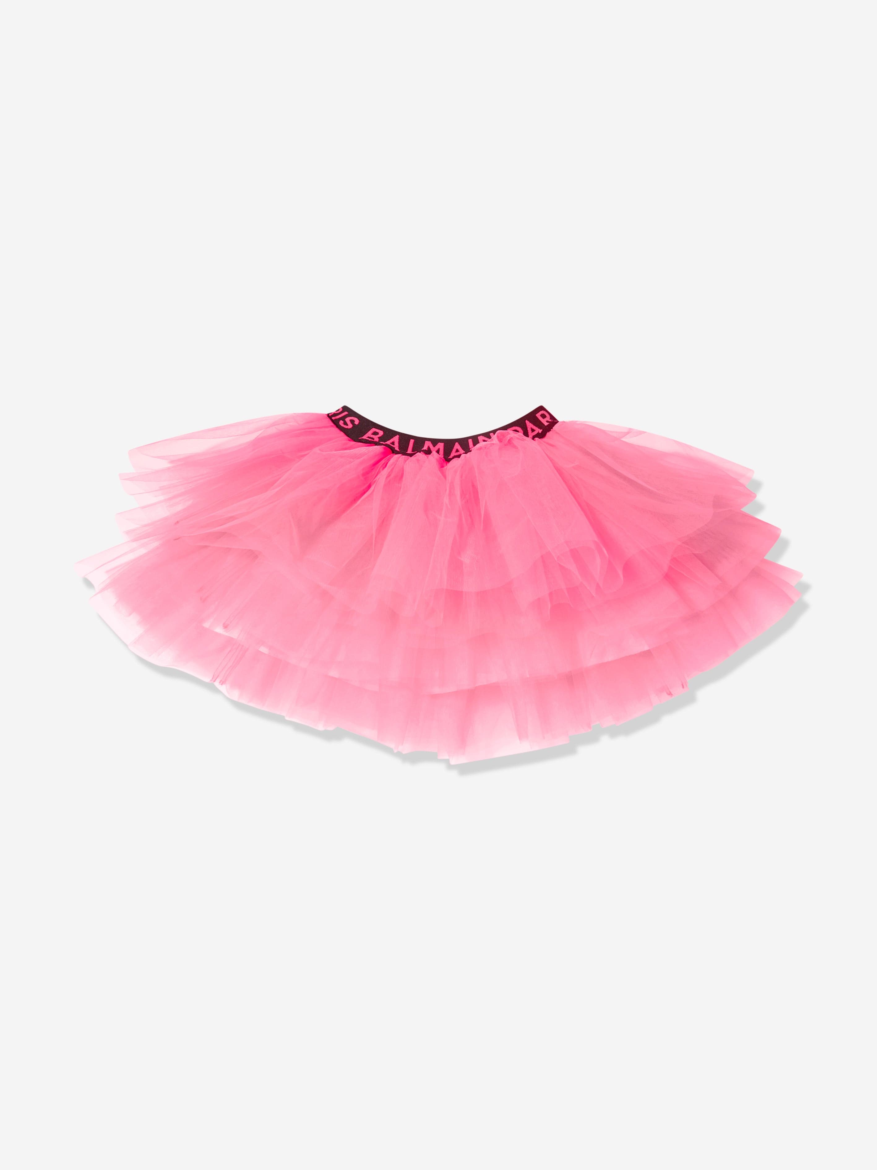 Balmain Girls Tulle Skirt in Pink