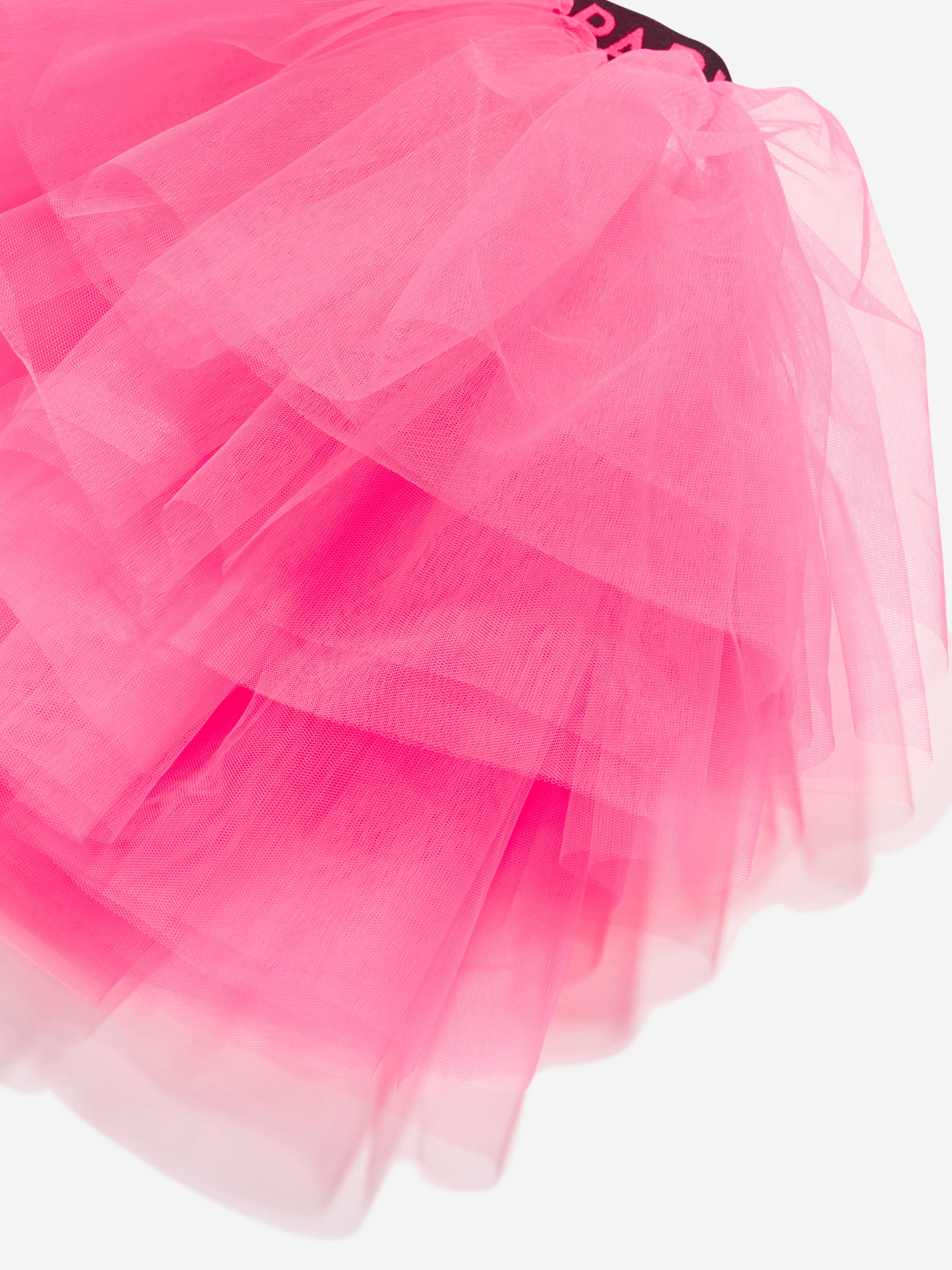 Balmain Girls Tulle Skirt in Pink