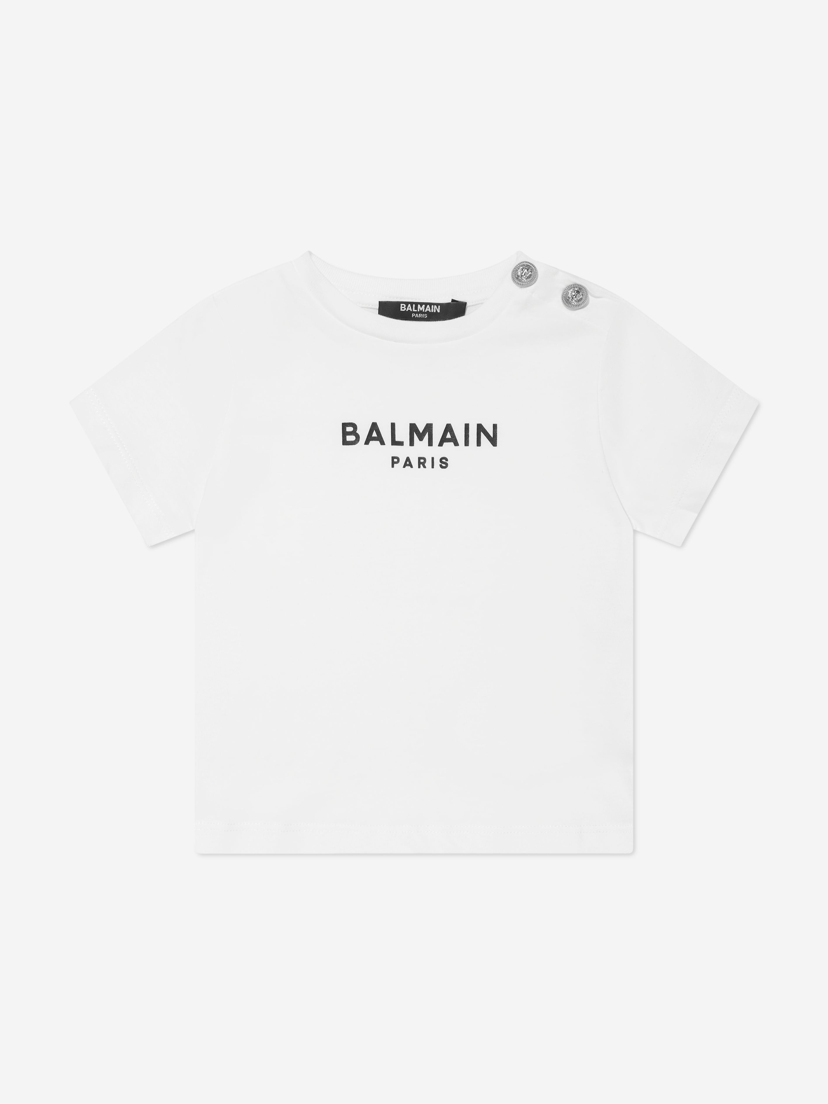 Balmain Baby Boys Logo T-Shirt in White