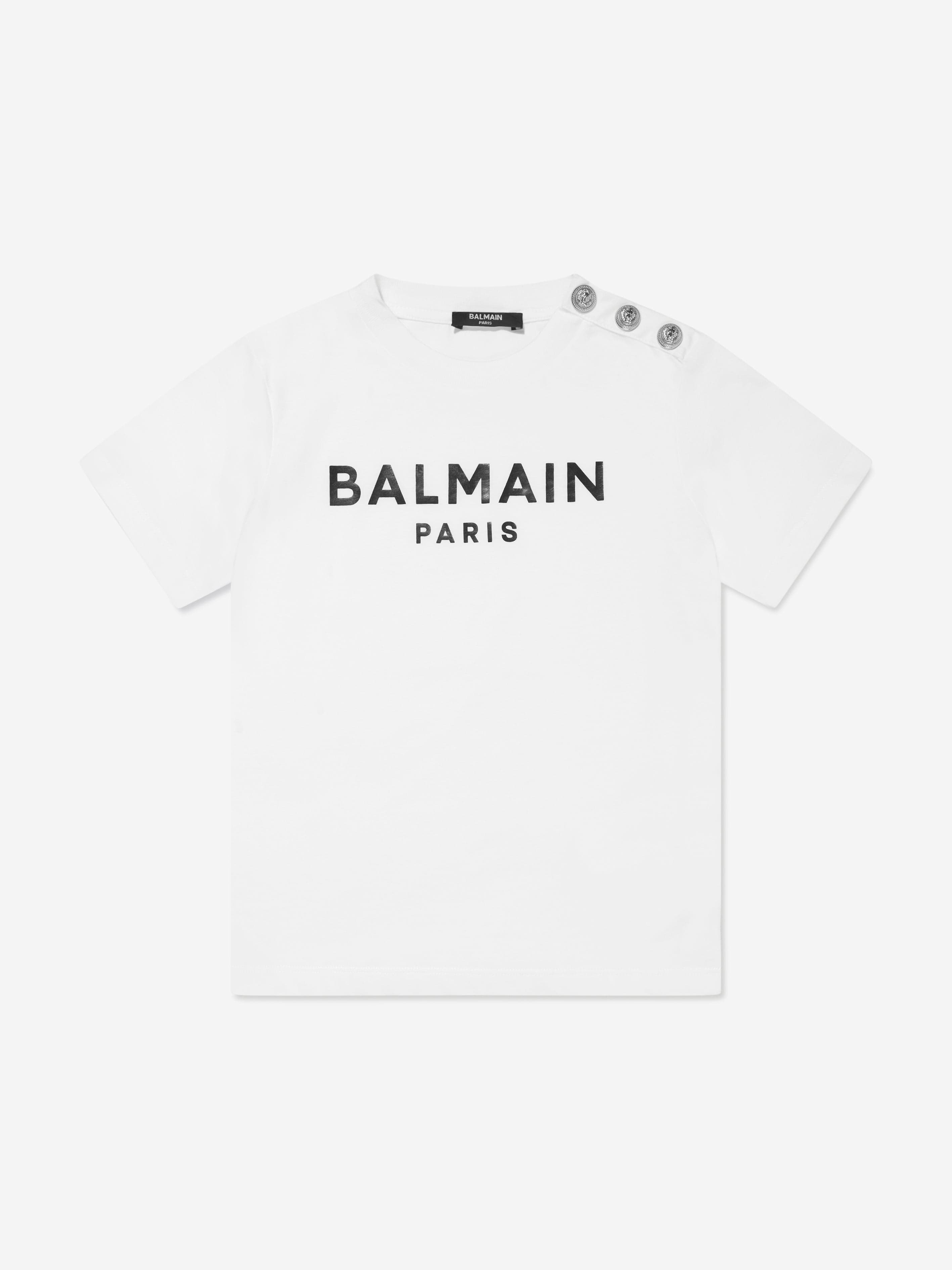 Balmain Boys Logo T-Shirt in White