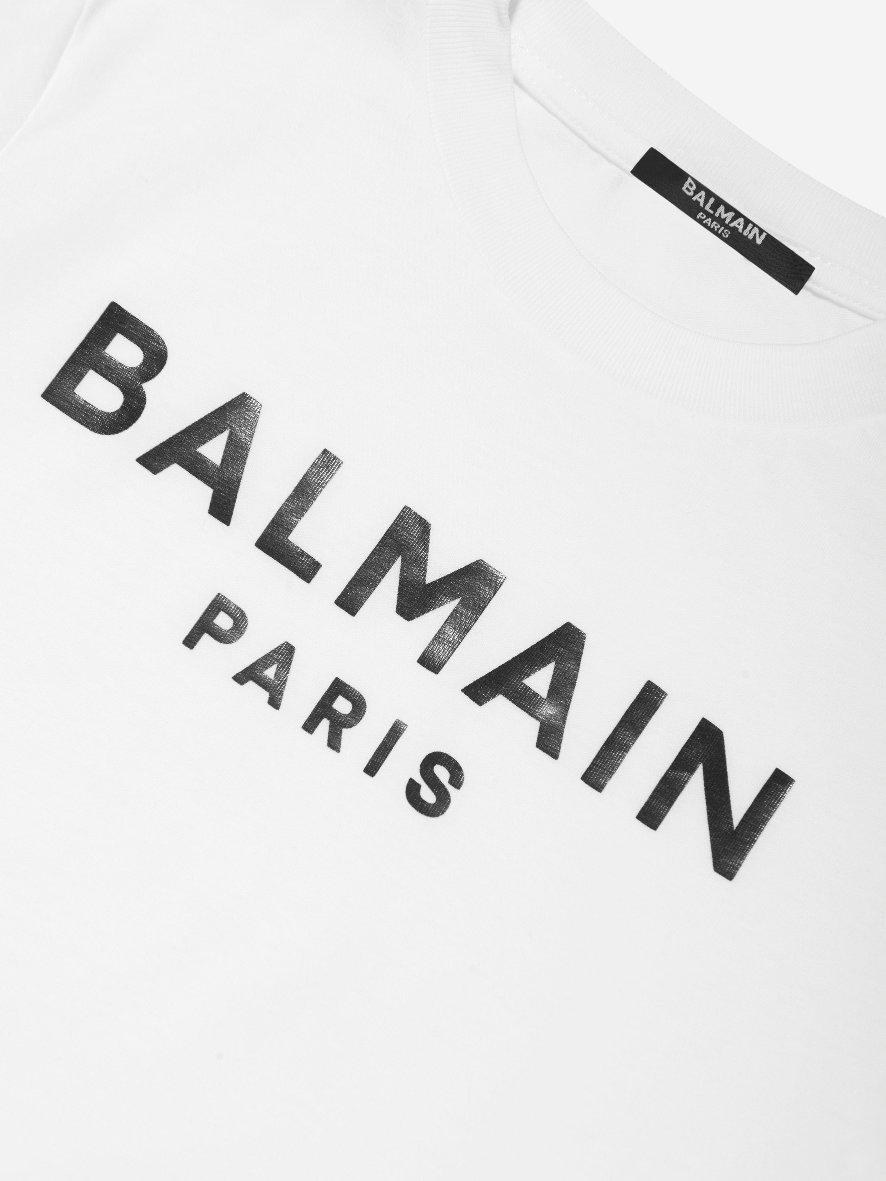 Balmain Boys Logo T-Shirt in White