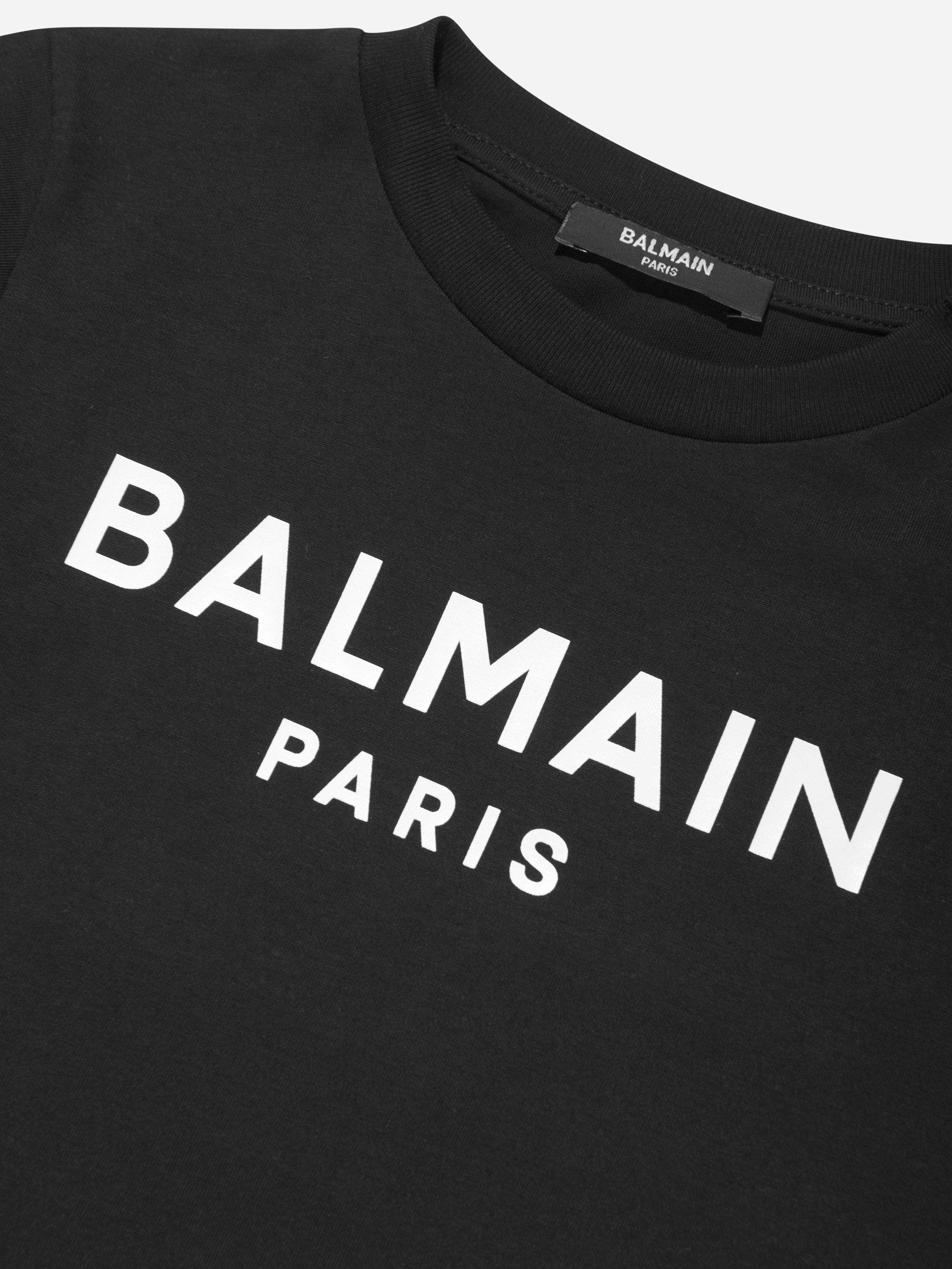 Balmain Boys Logo T-Shirt in Black