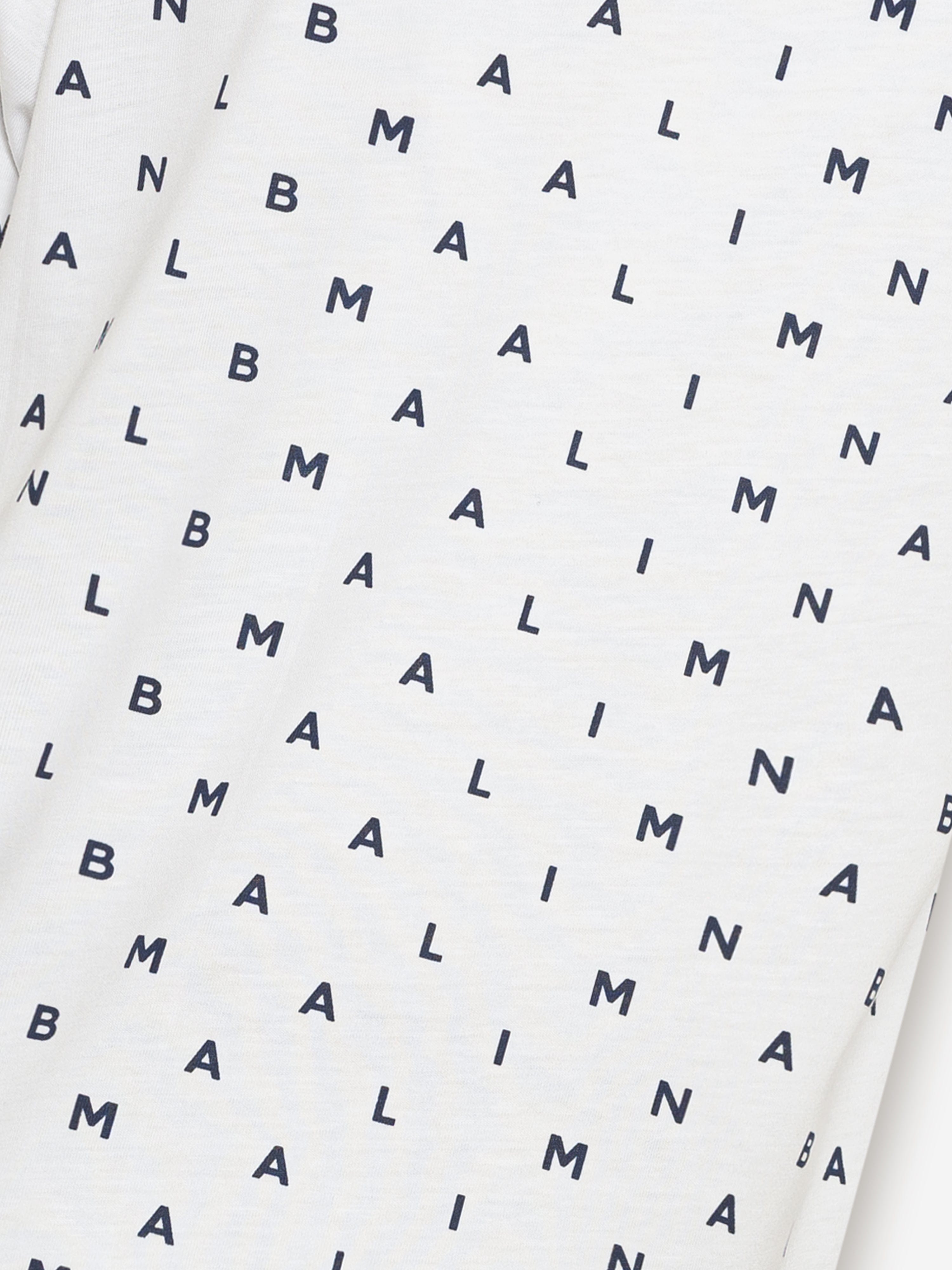 Balmain Boys Logo Print T-Shirt in White