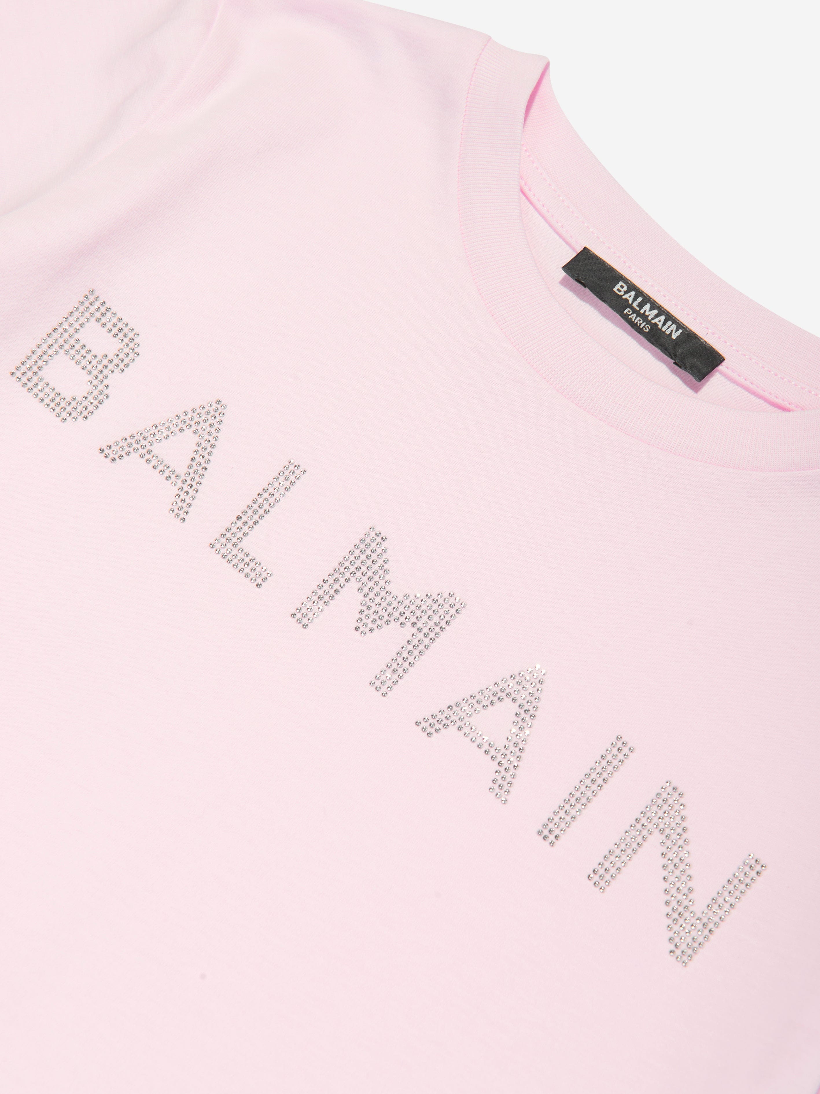 Balmain Boys Logo T-Shirt in Pink