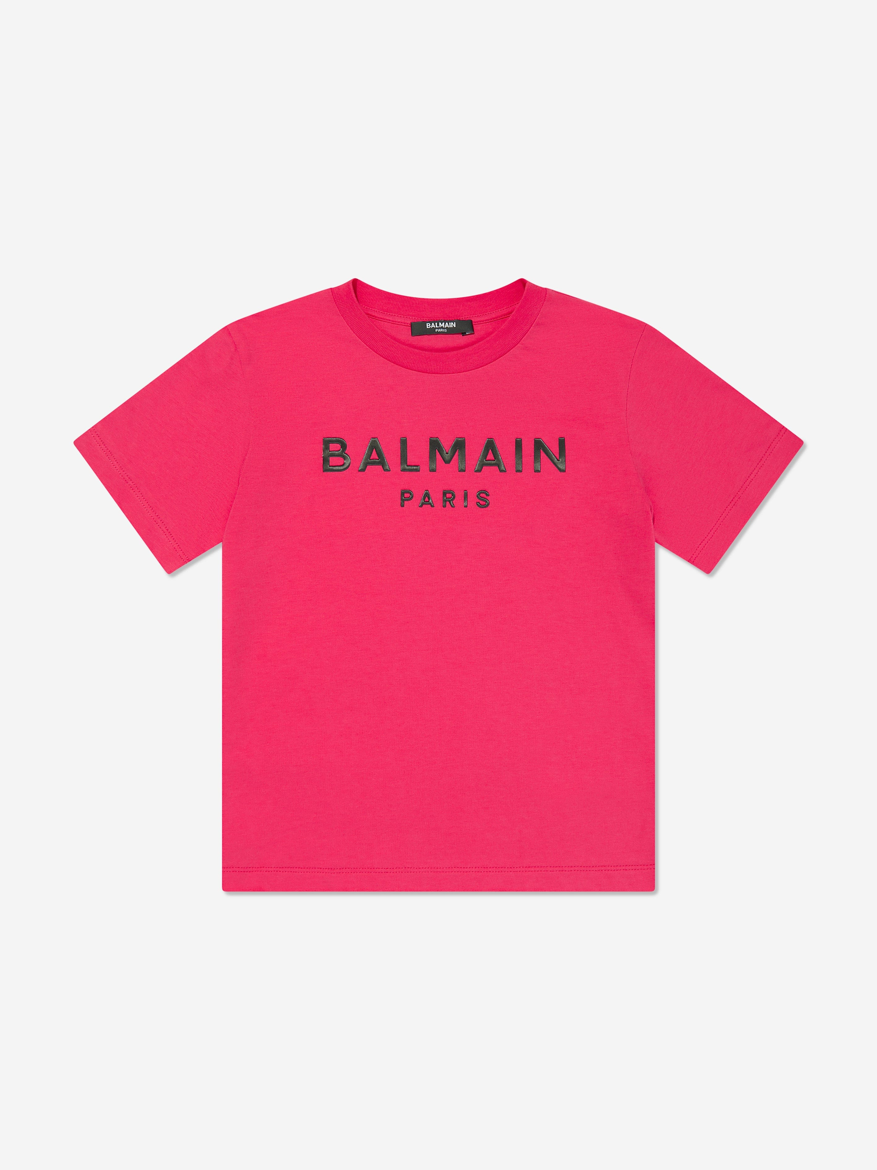 Balmain Boys Logo T-Shirt in Pink