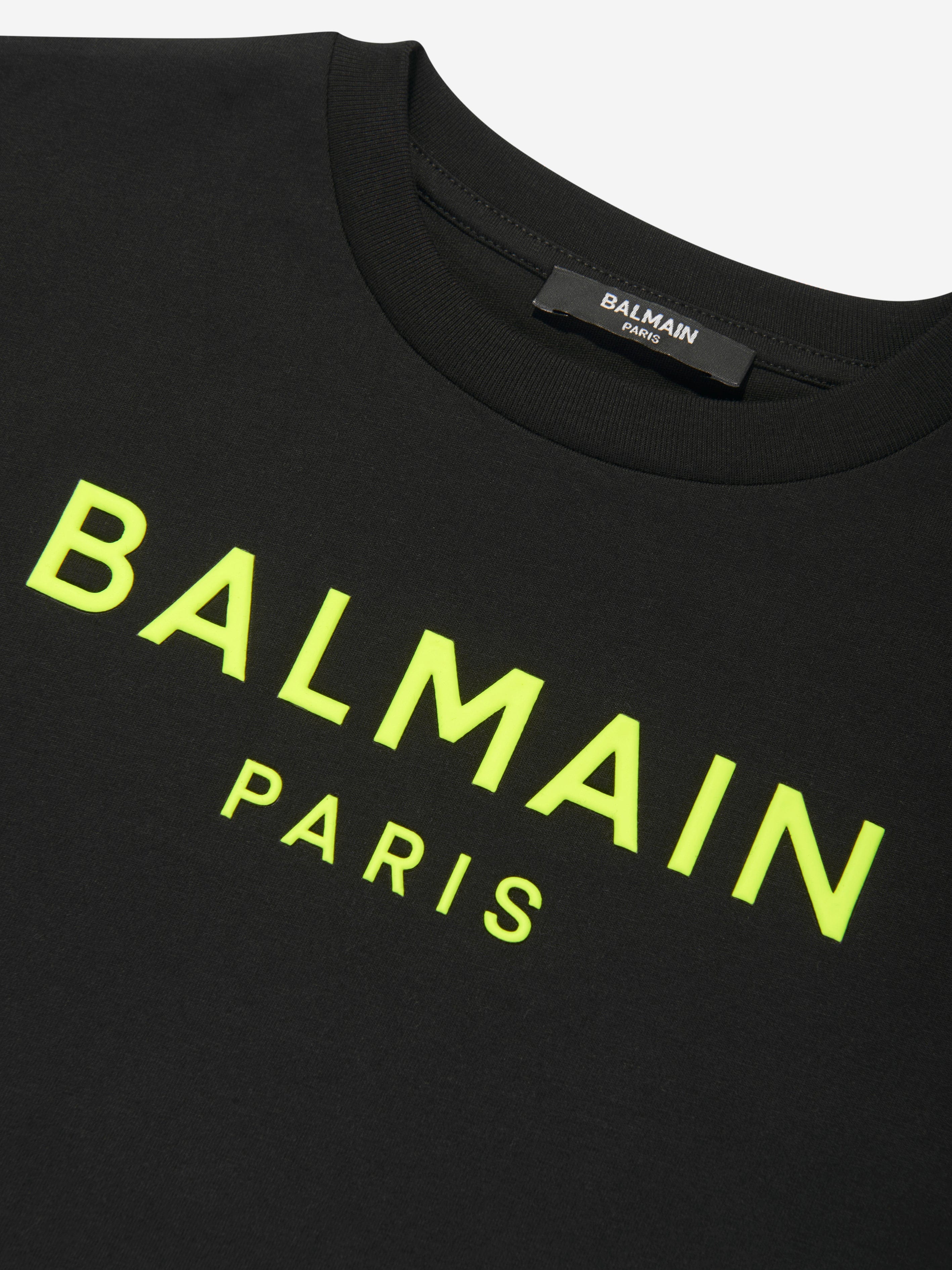 Balmain Boys Logo T-Shirt in Black