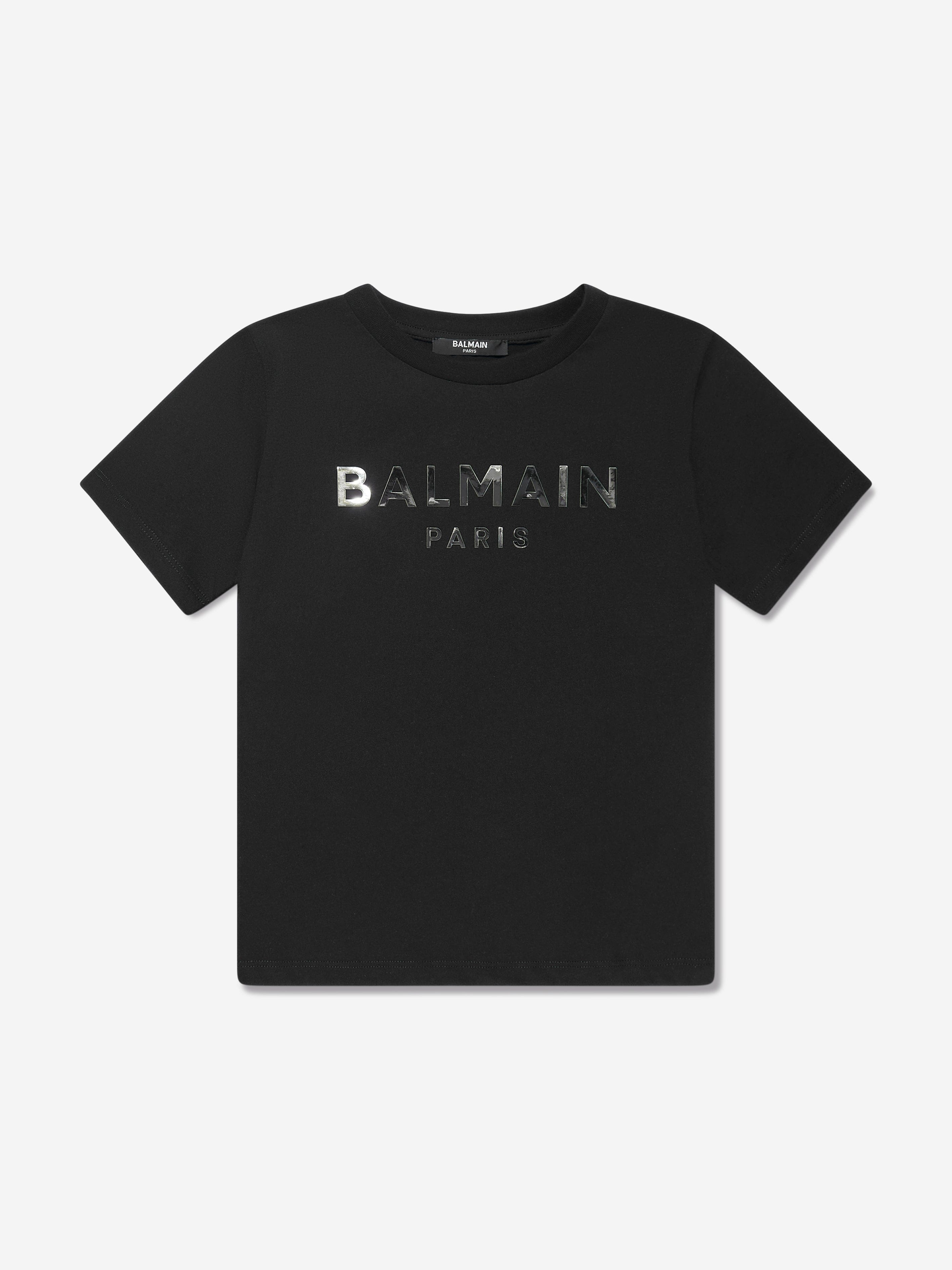 Balmain Boys Logo T-Shirt in Black