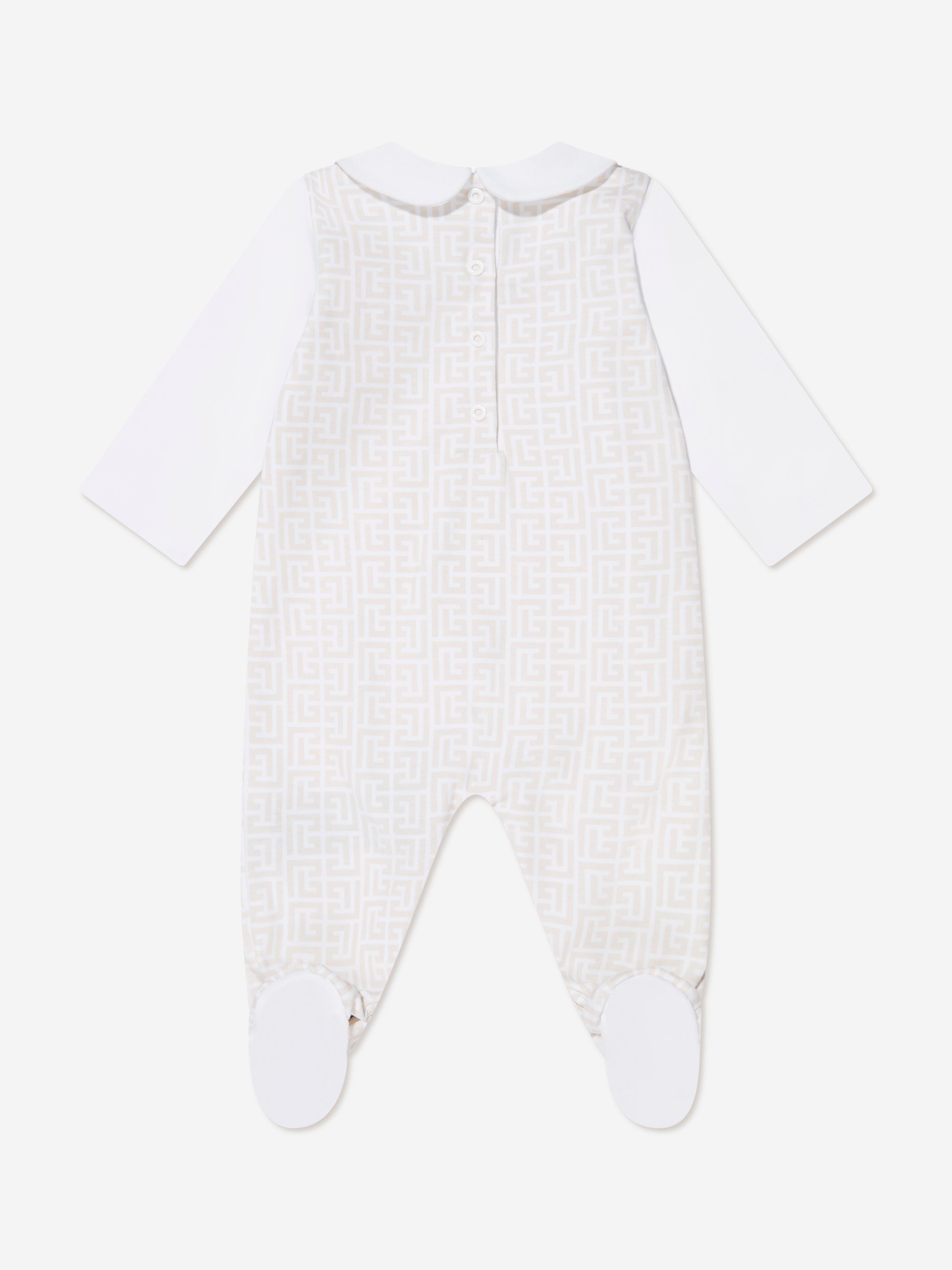 Balmain Baby Boys Babygrow Gift Set in Beige