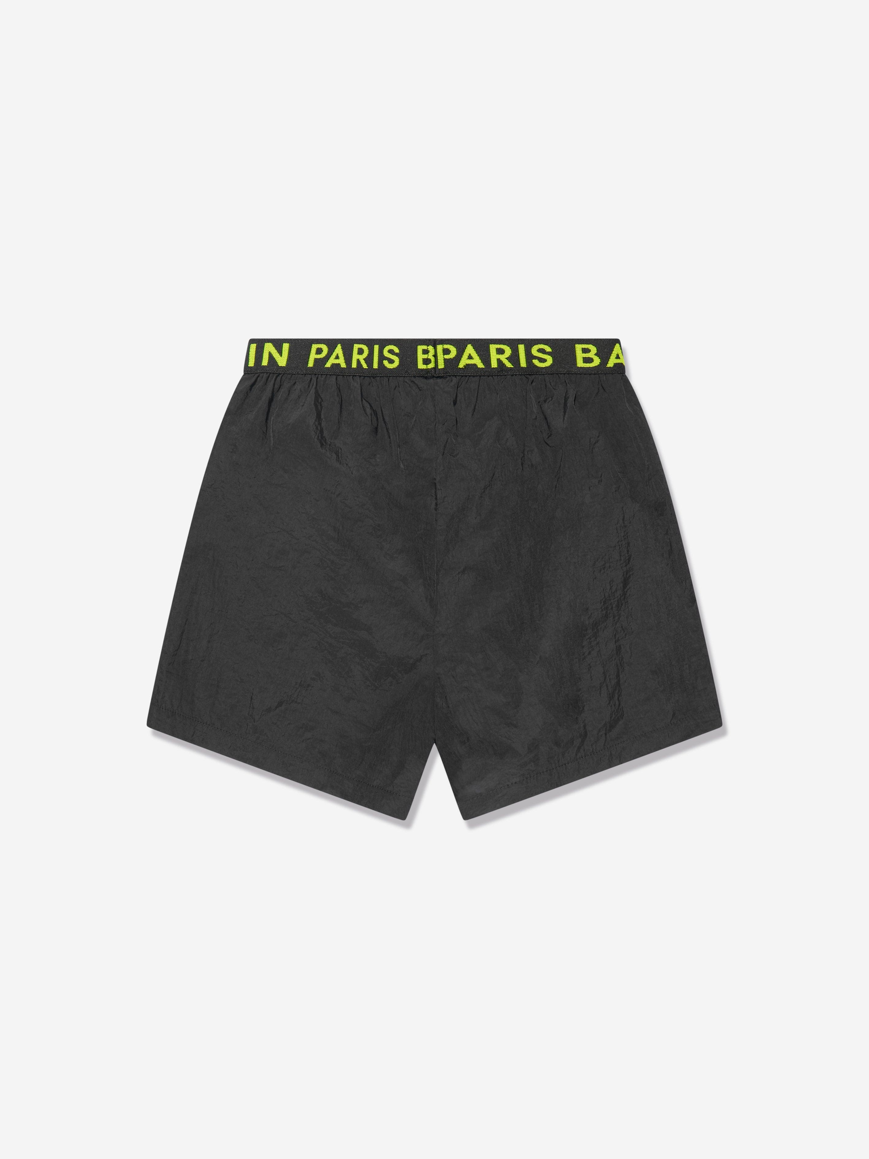 Balmain Boys Logo Swim Shorts in Black