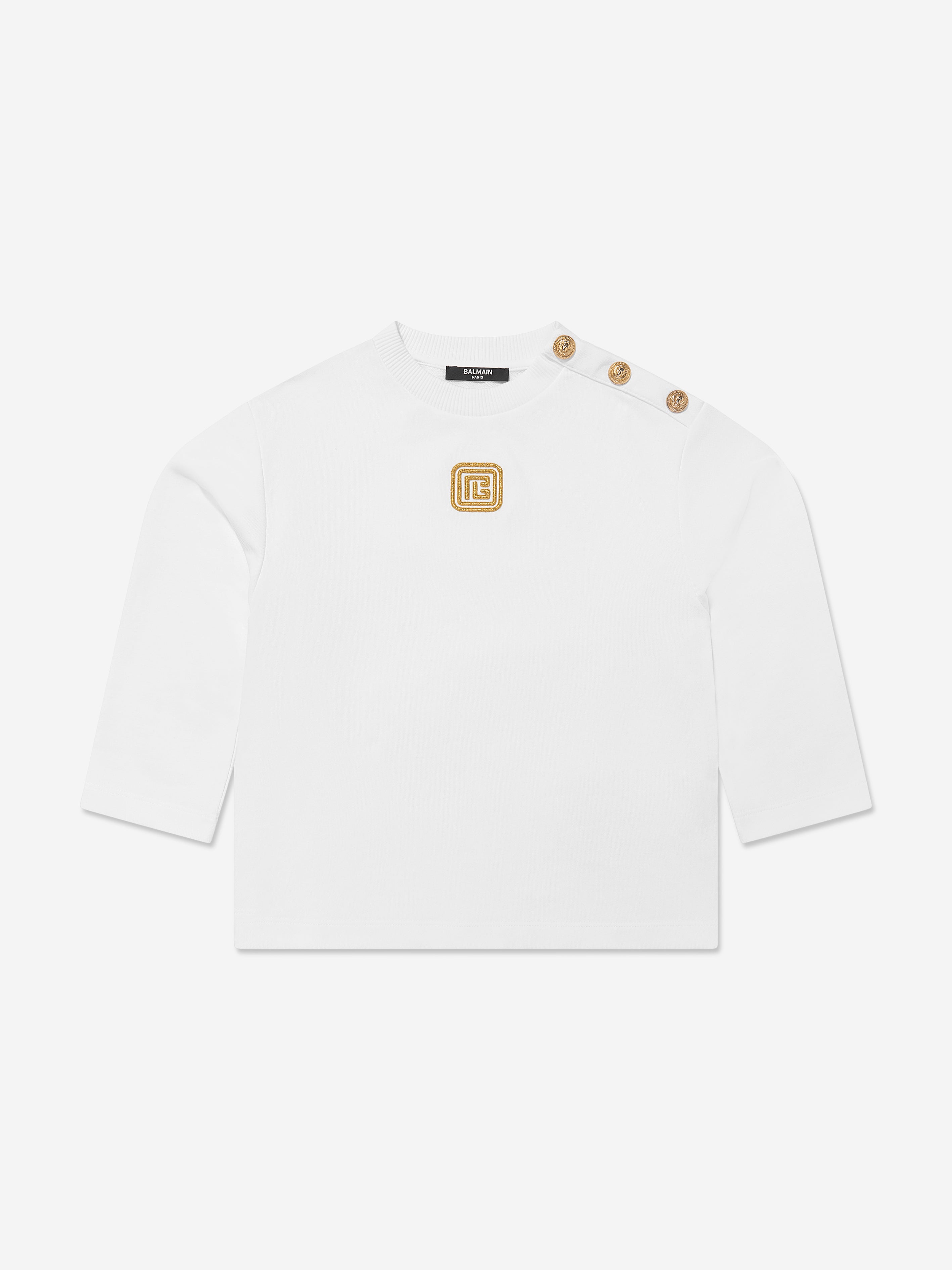 Balmain Kids Logo Sweatshirt in White