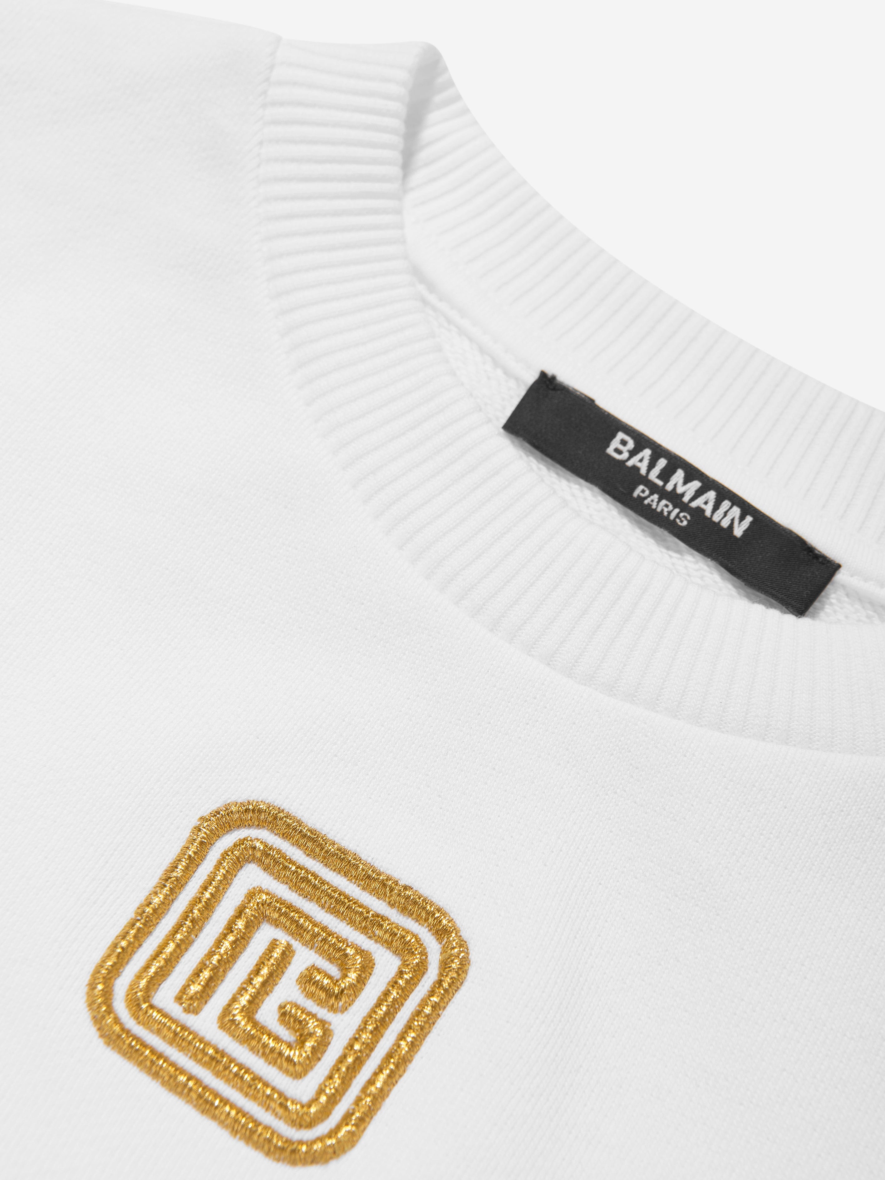 Balmain Kids Logo Sweatshirt in White