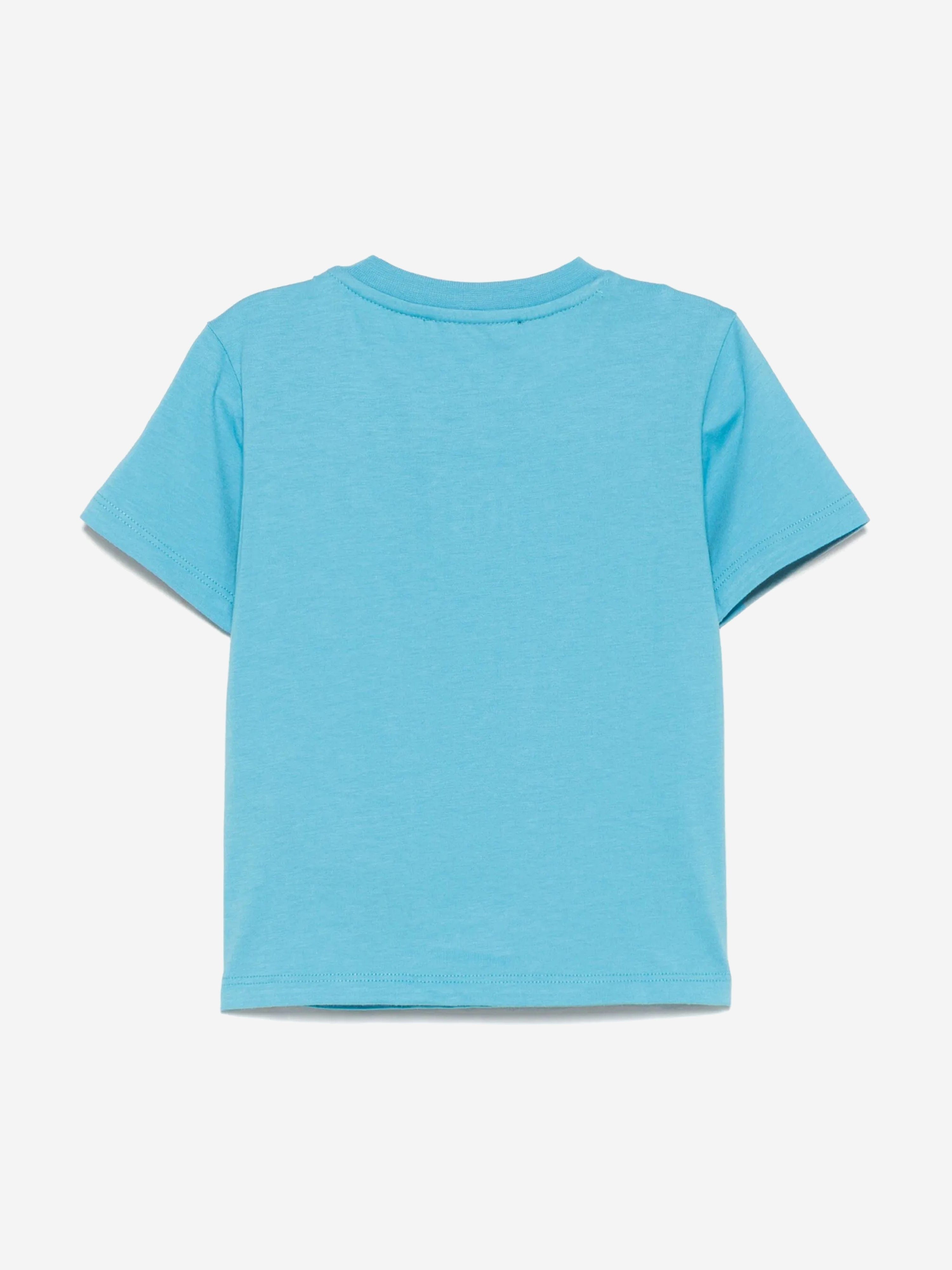 Balmain Baby Boys Monogram Logo T-Shirt in Blue