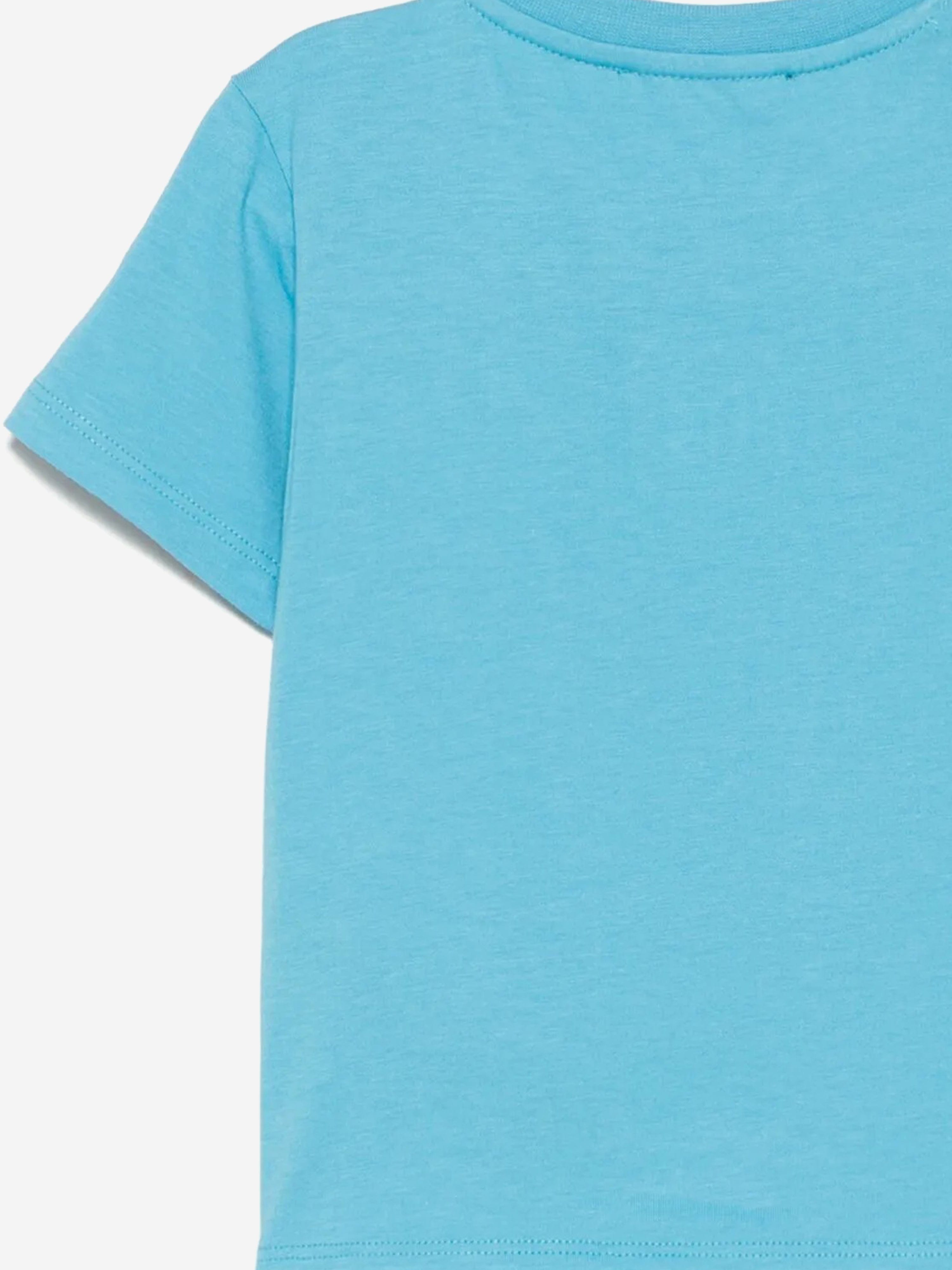 Balmain Baby Boys Monogram Logo T-Shirt in Blue