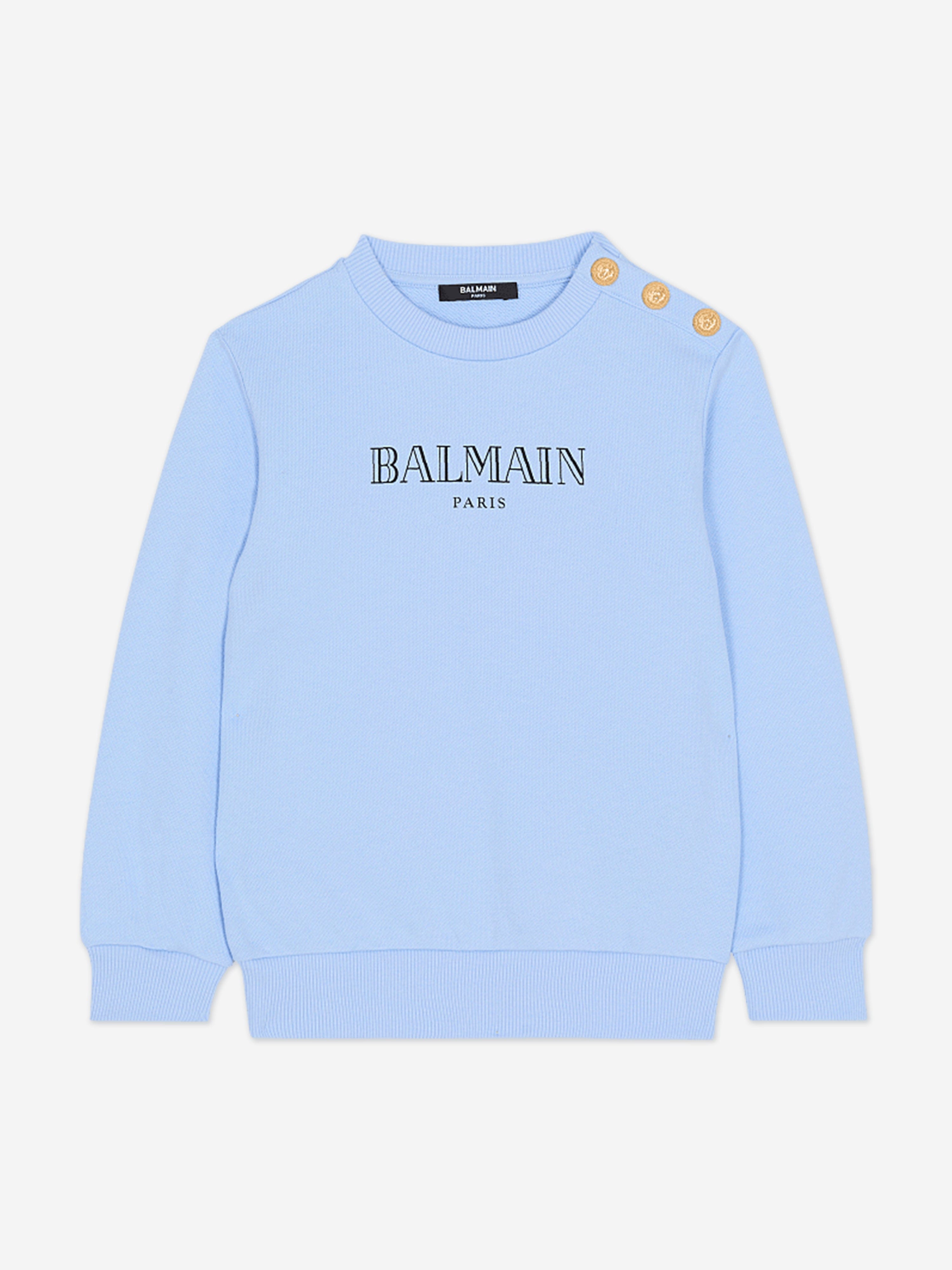 Balmain Kids Logo Sweatshirt in Blue