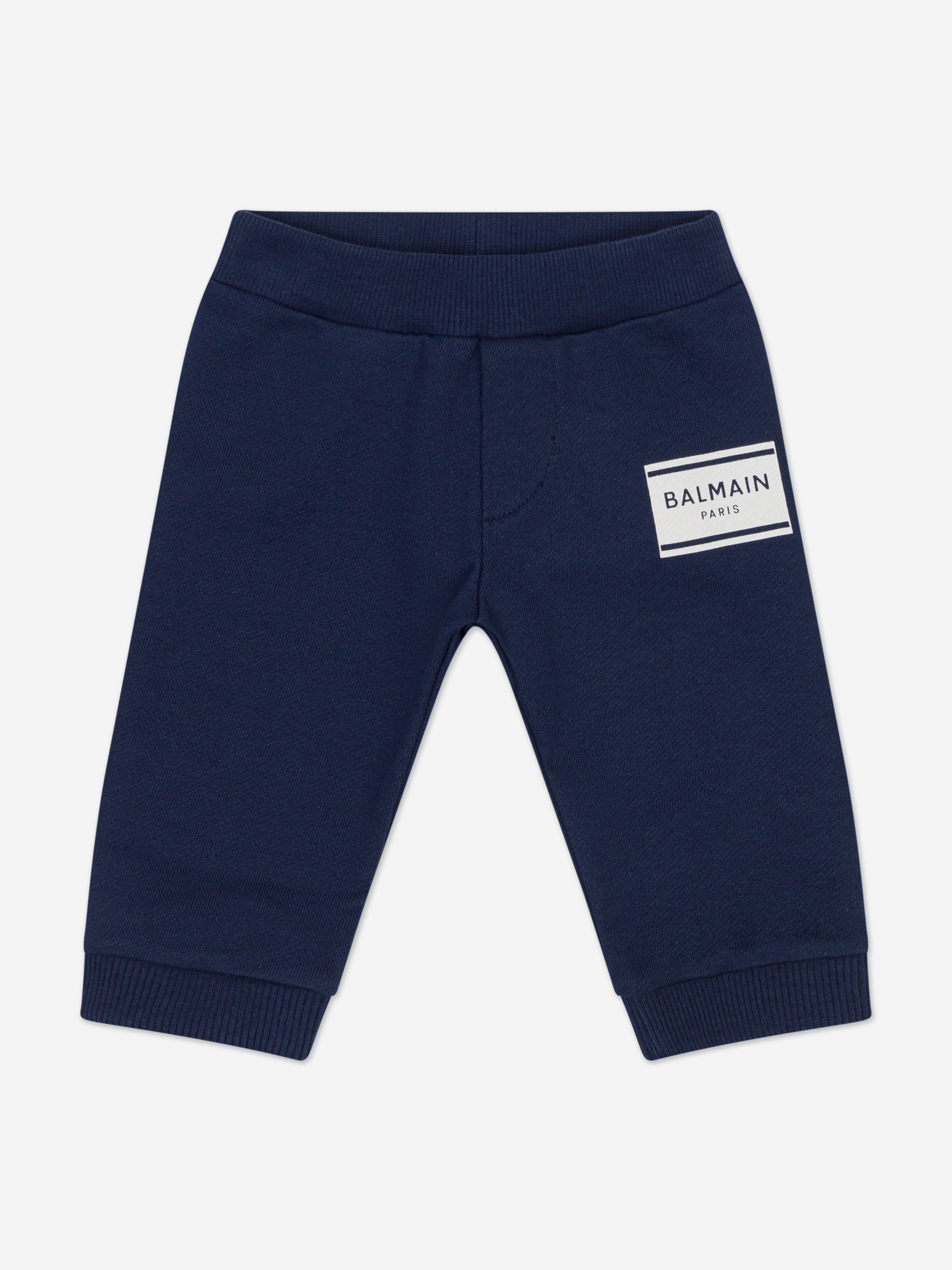 Balmain Baby Boys Logo Joggers in Navy