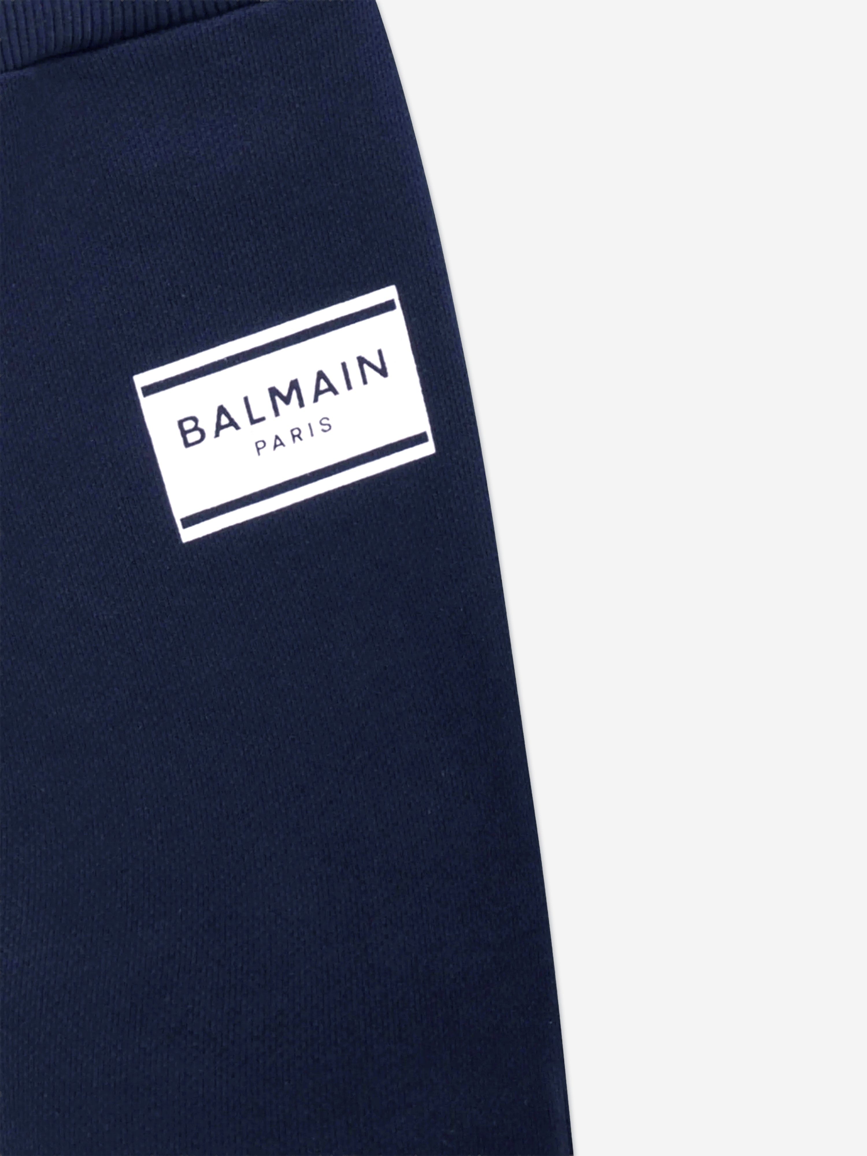 Balmain Baby Boys Logo Joggers in Navy