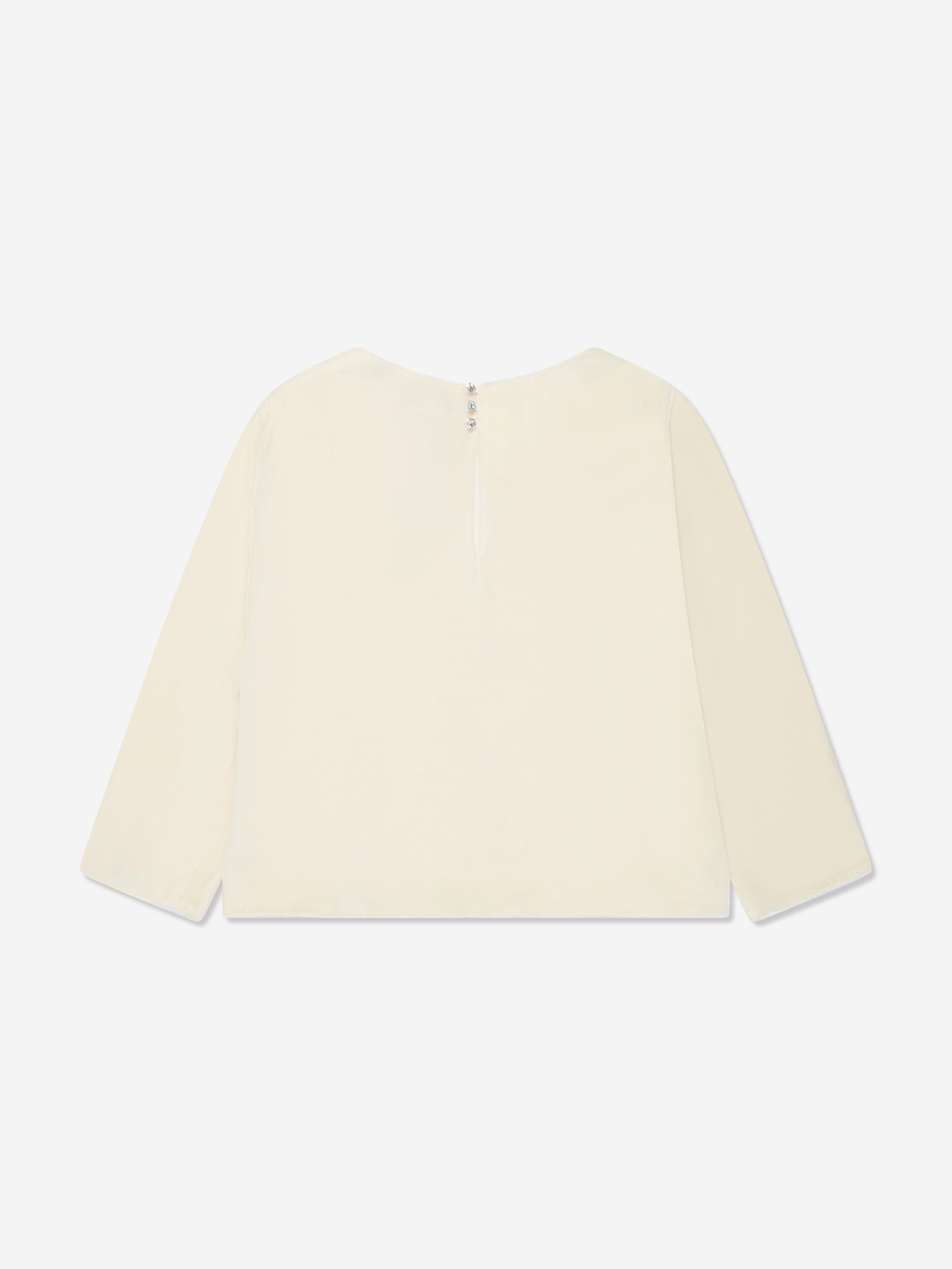 Bonpoint Girls Festival Blouse in Ivory