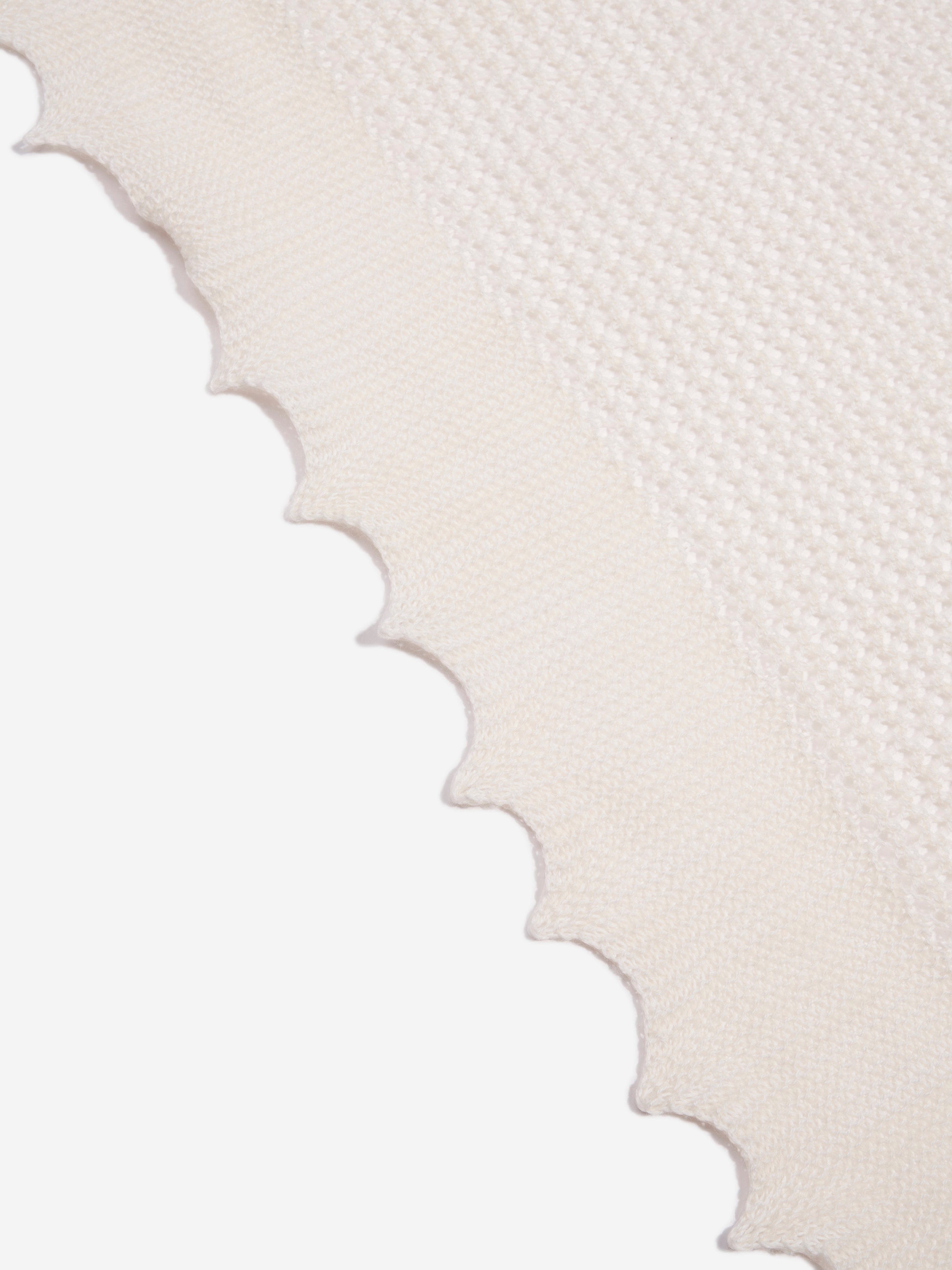 Bonpoint Baby Cotton And Wool Blanket in Ivory