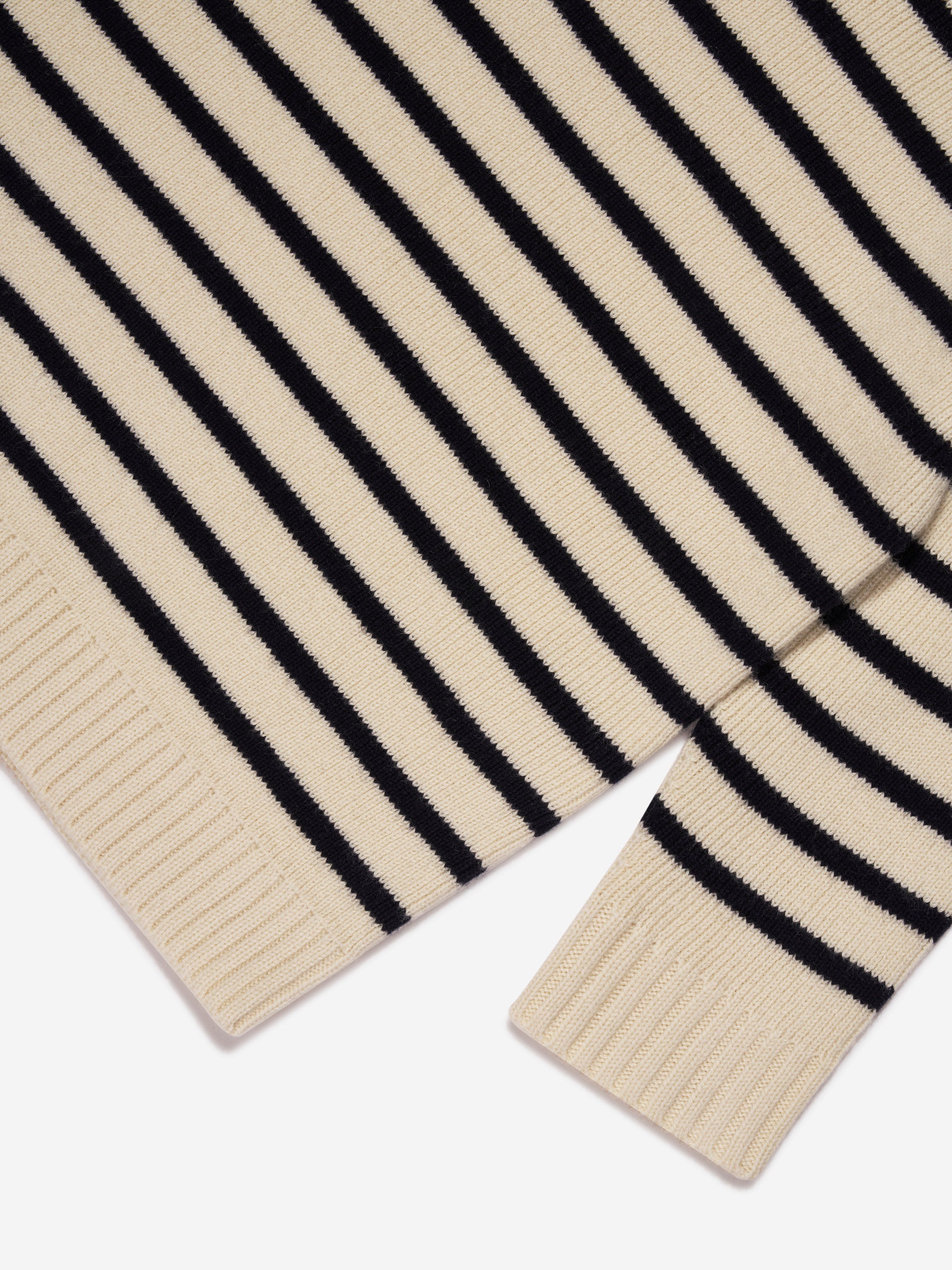 Bonpoint Boys Dantes Knitted Striped Jumper in Ivory