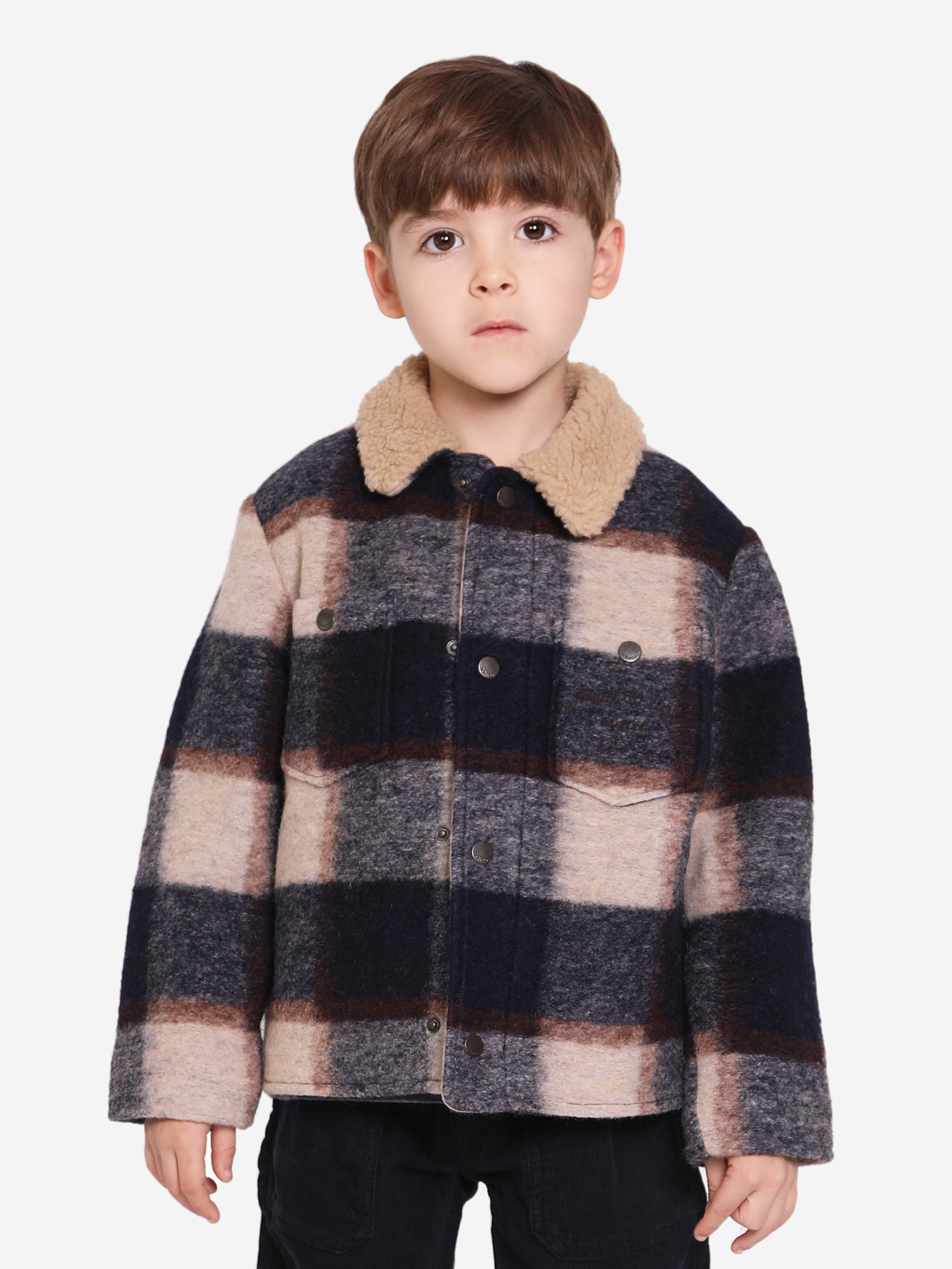 Bonpoint Boys Baxter Wool Jacket in Navy