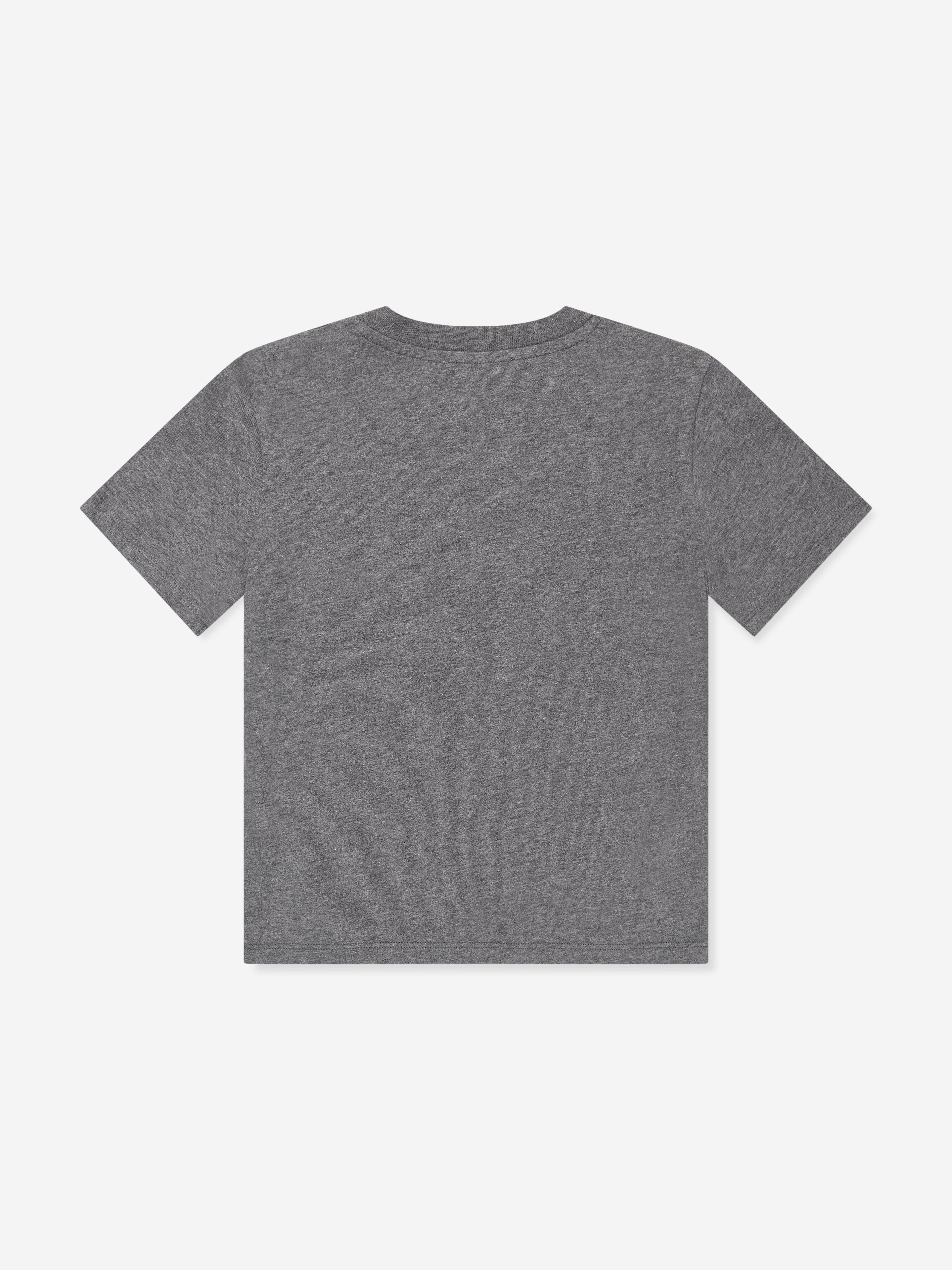 Bonpoint Boys Thibald Logo T-Shirt in Grey