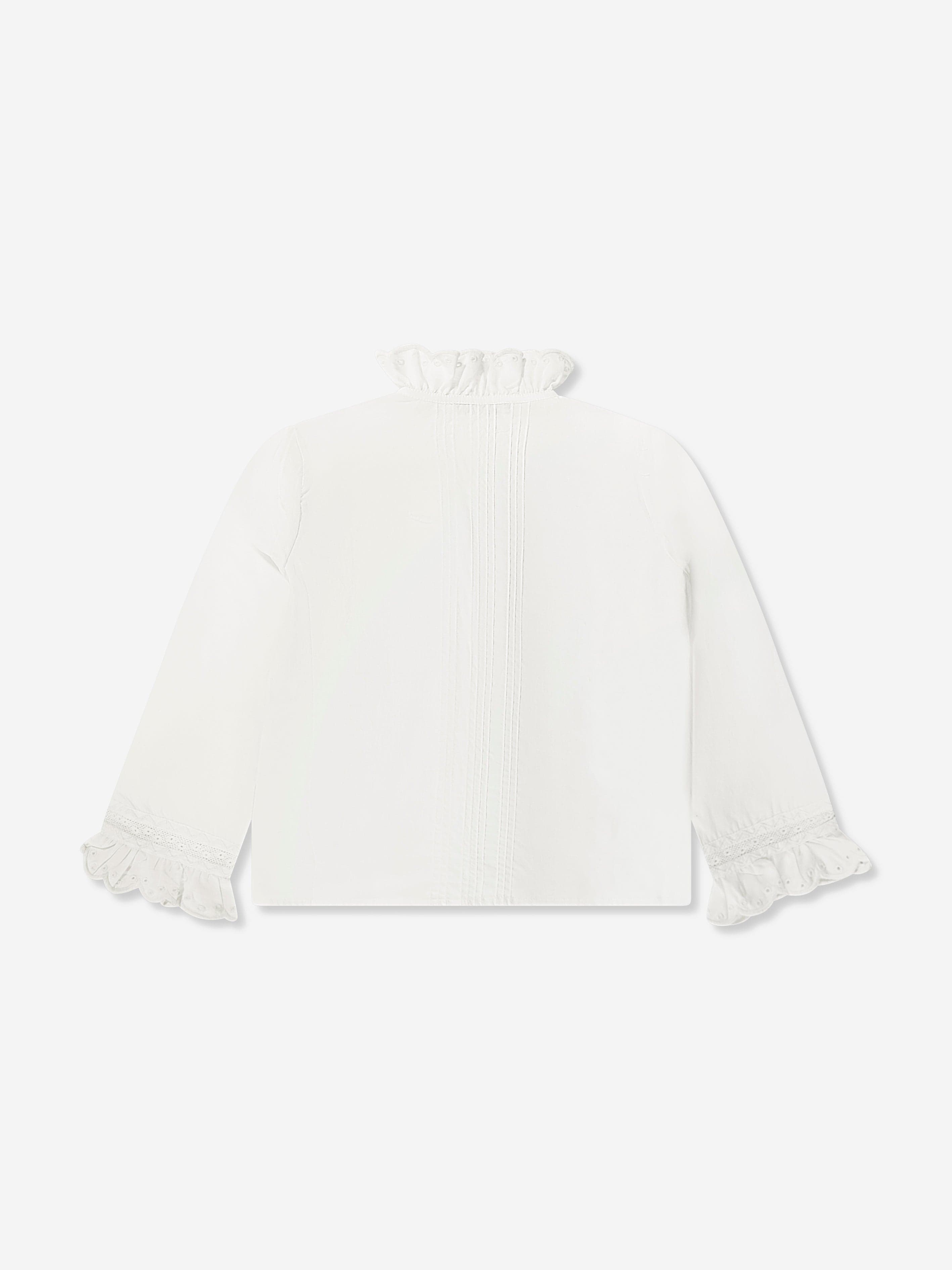 Bonpoint Girls Tivi Blouse in Ivory