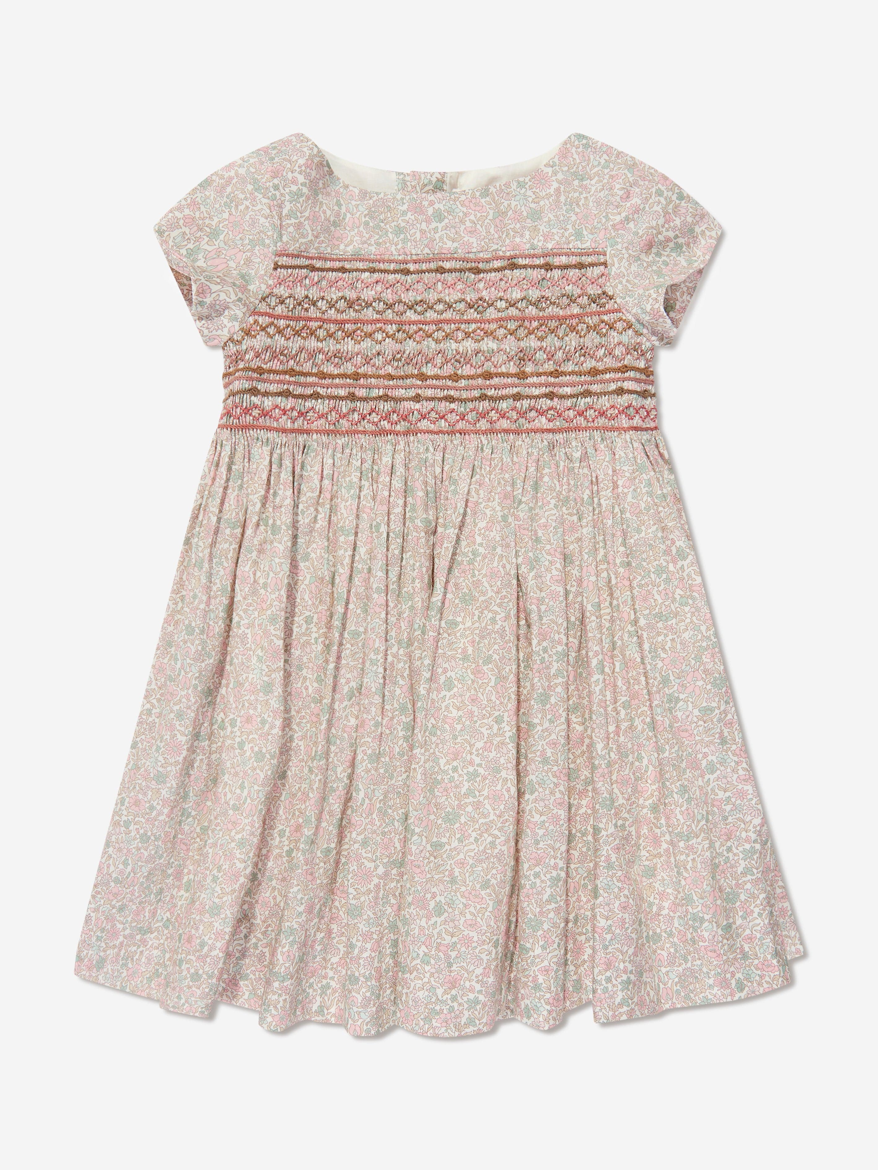 Bonpoint Girls Duchesse Floral Dress in Pink