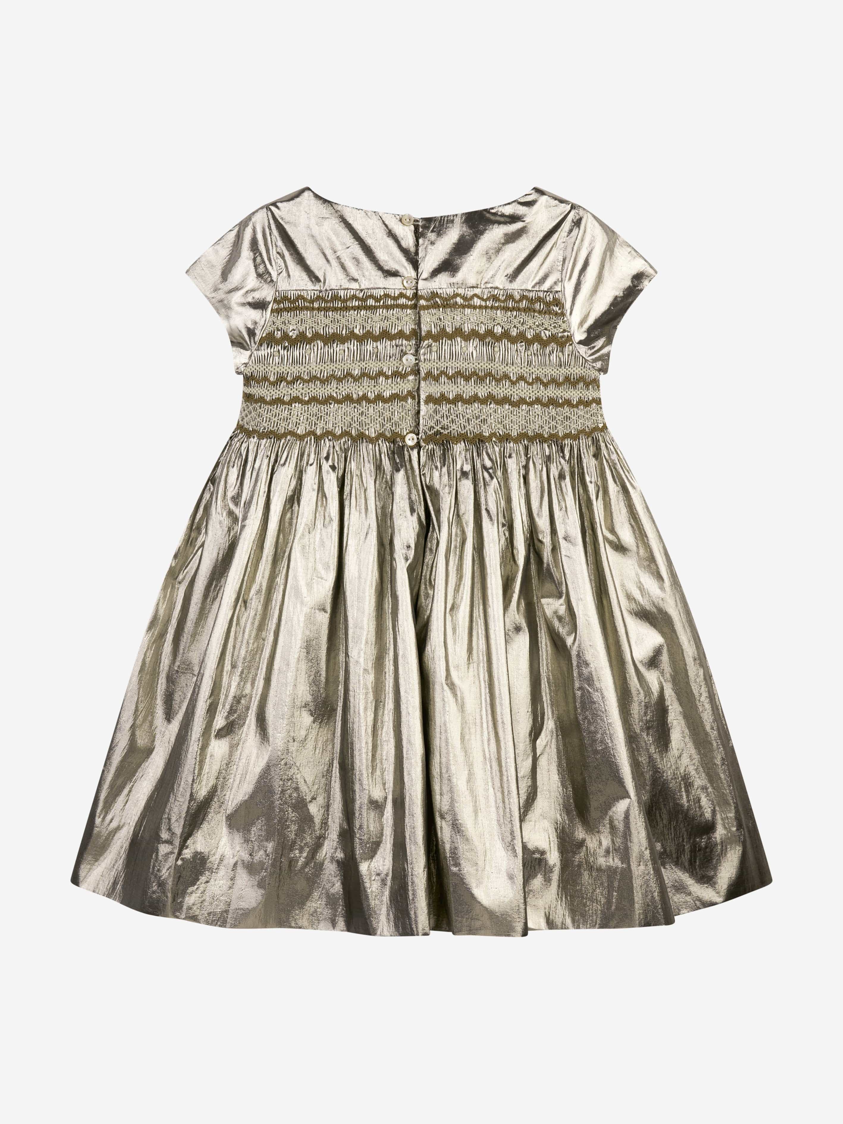 Bonpoint Girls Duchesse Dress in Gold