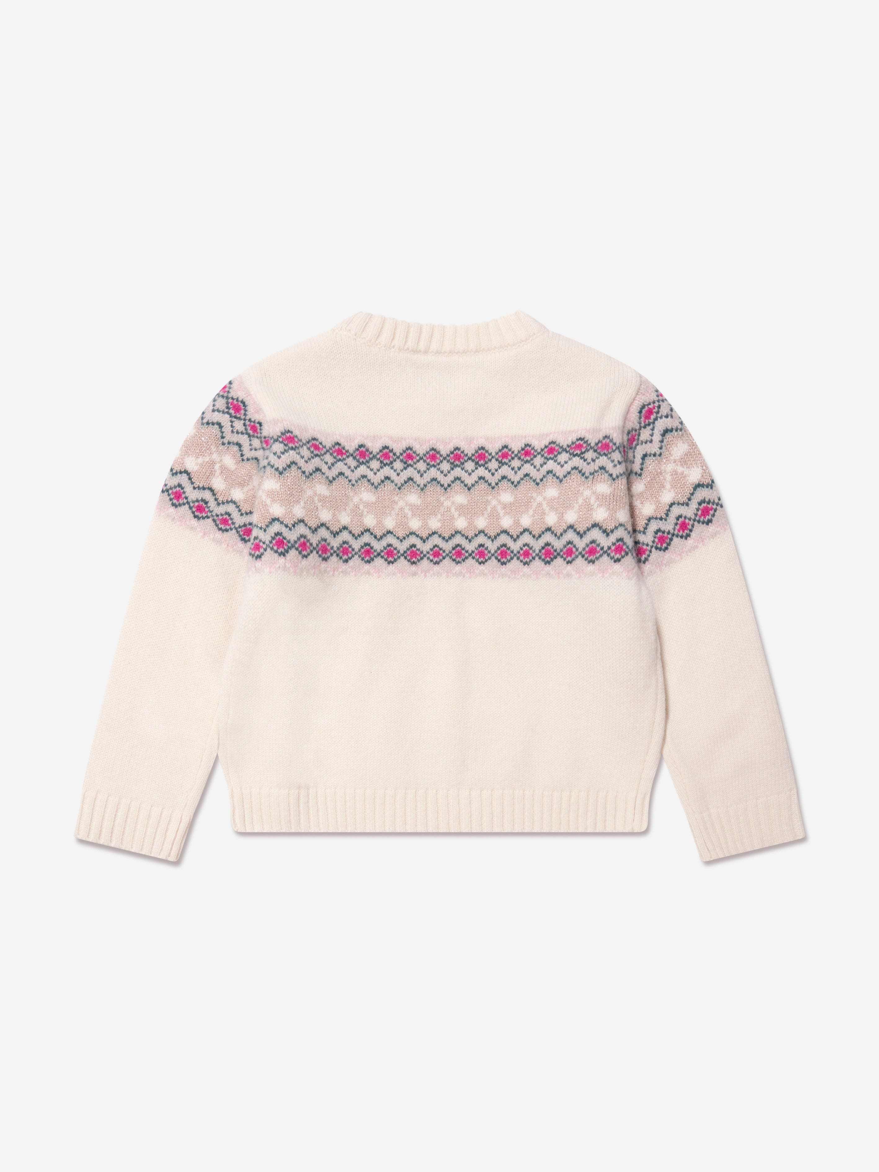 Bonpoint Girls Tinoa Wool Jumper in Ivory