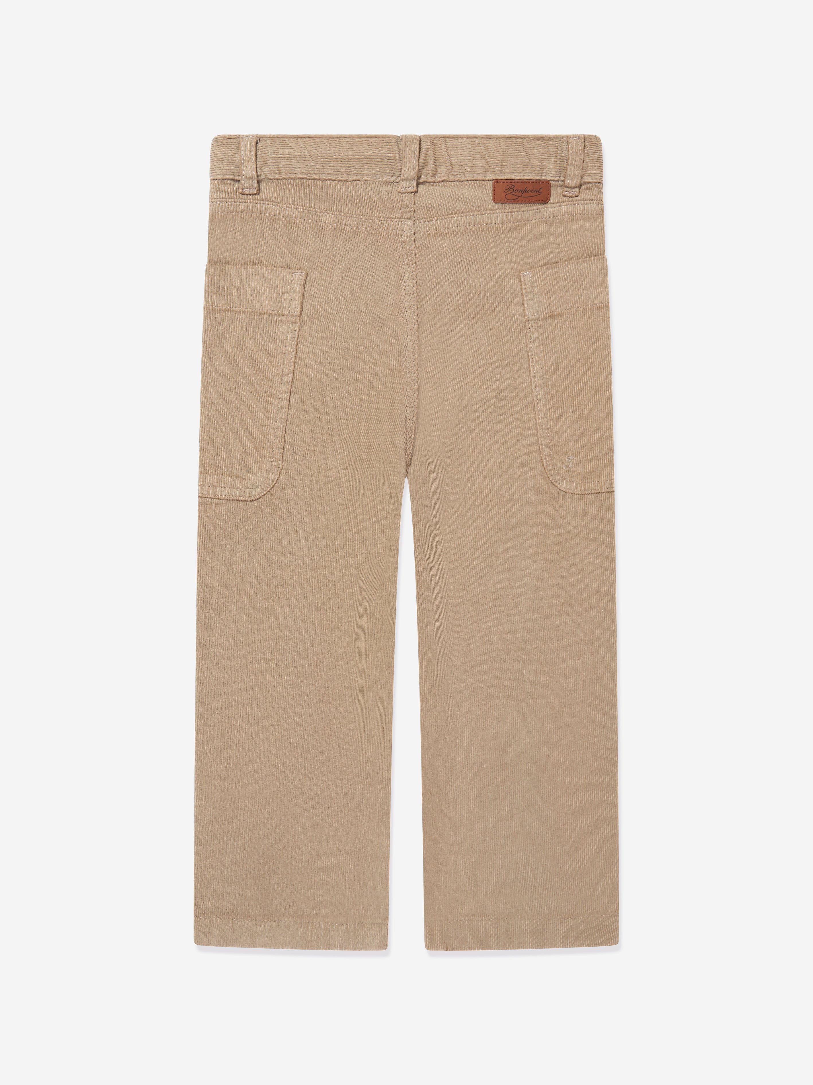 Bonpoint Girls Looping Trousers in Beige