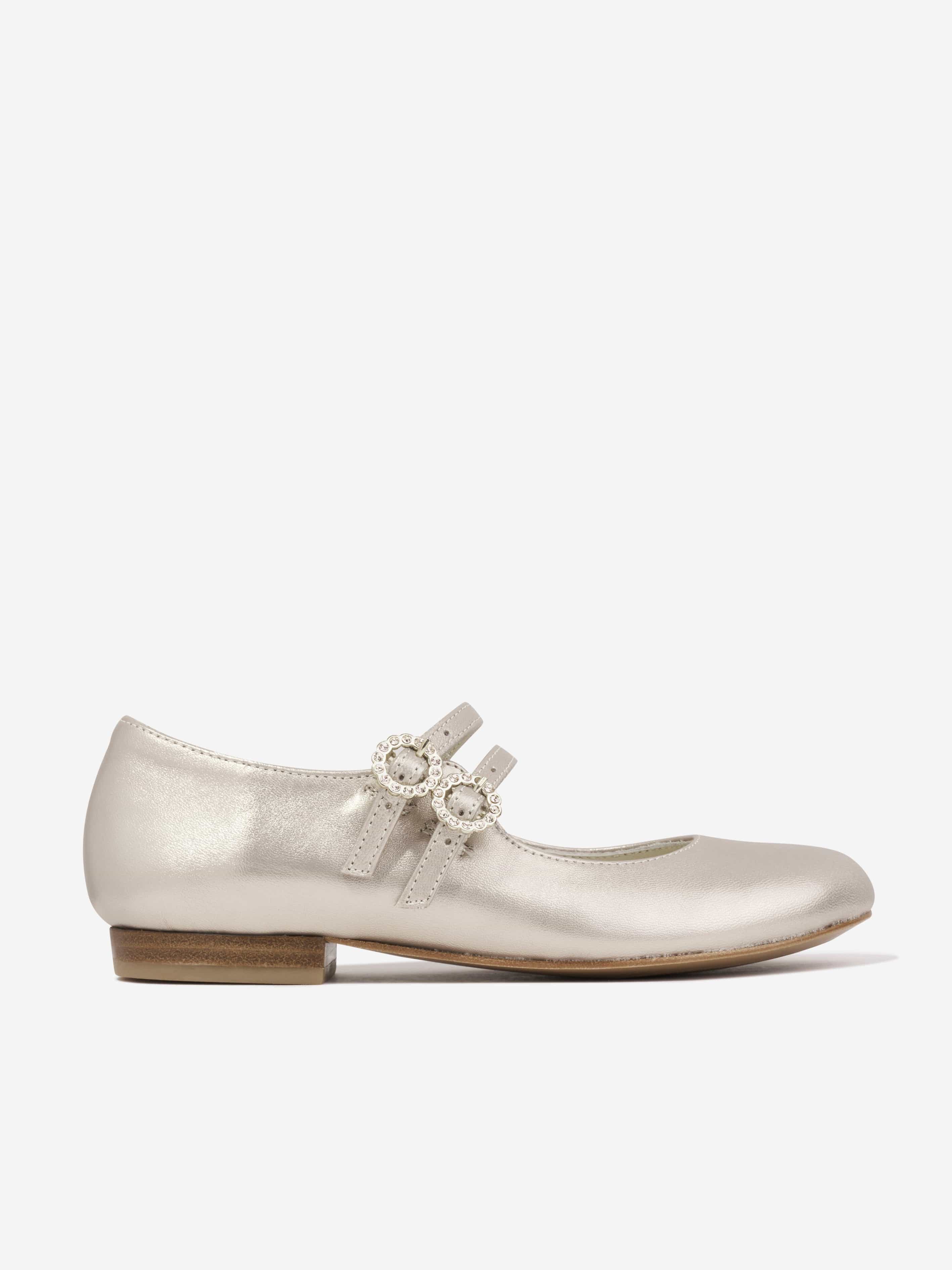 Bonpoint Girls Tam Leather Shoes in Gold