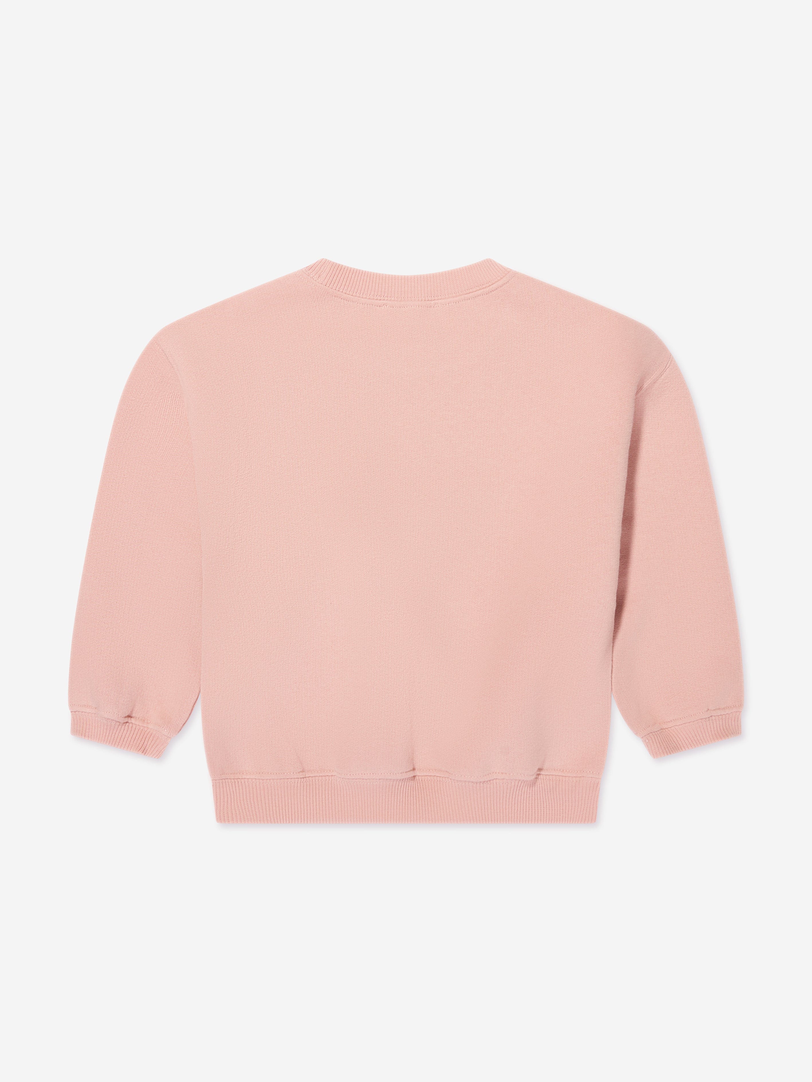 Bonpoint Girls Tayla Logo Sweatshirt in Pink