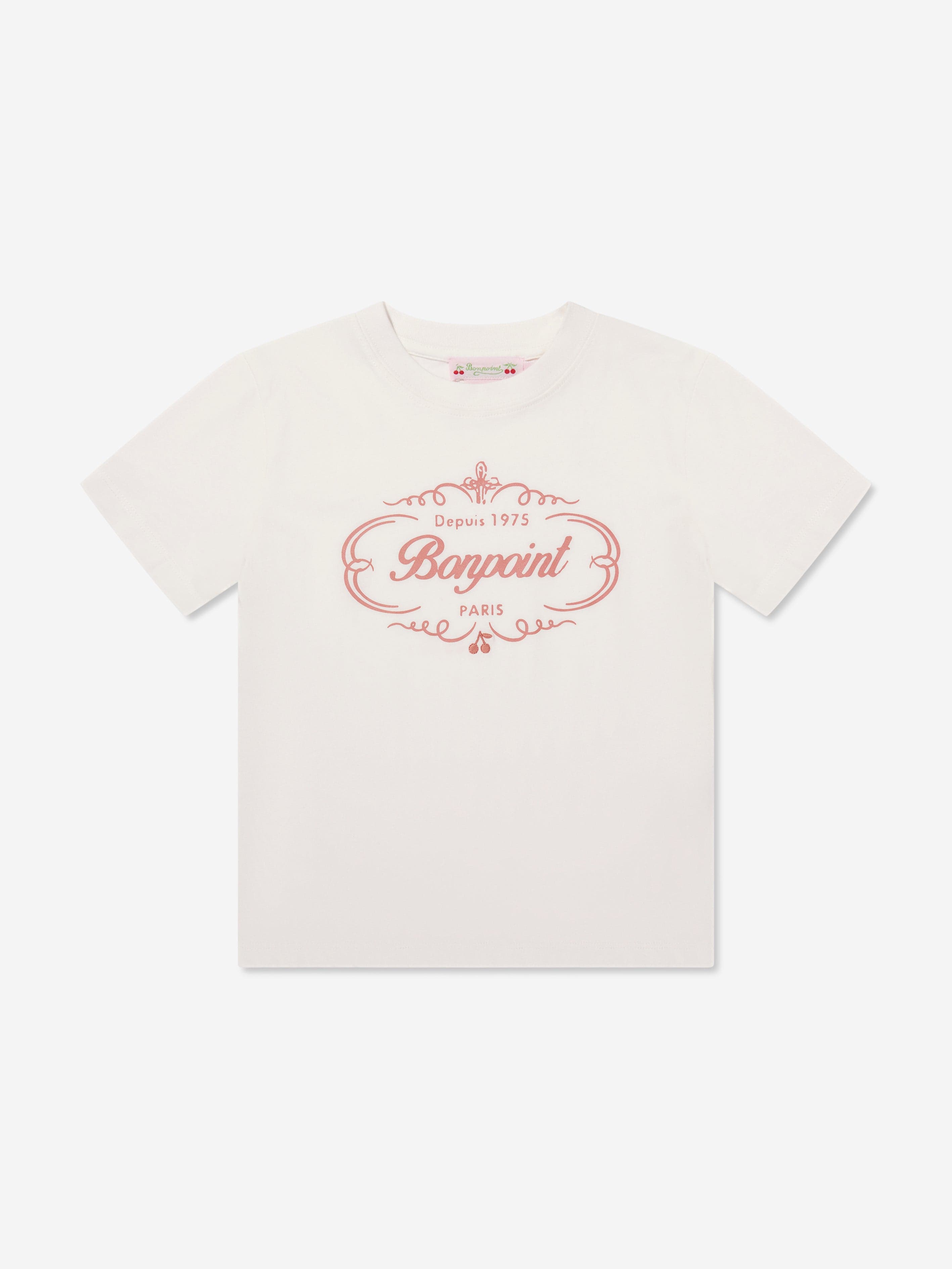 Bonpoint Girls Thida Logo T-Shirt in White