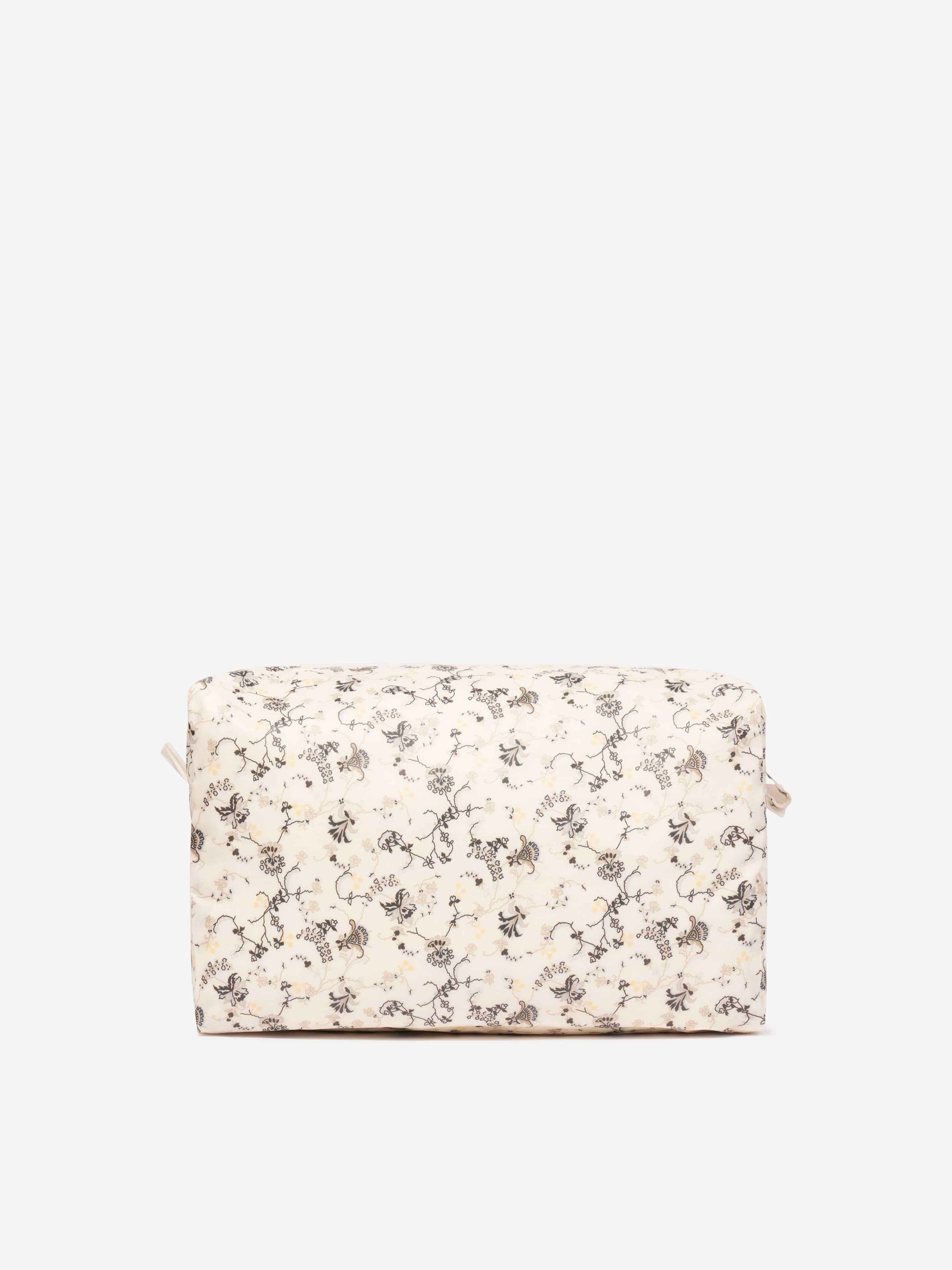 Bonpoint Girls Floral Make Up Bag in Beige