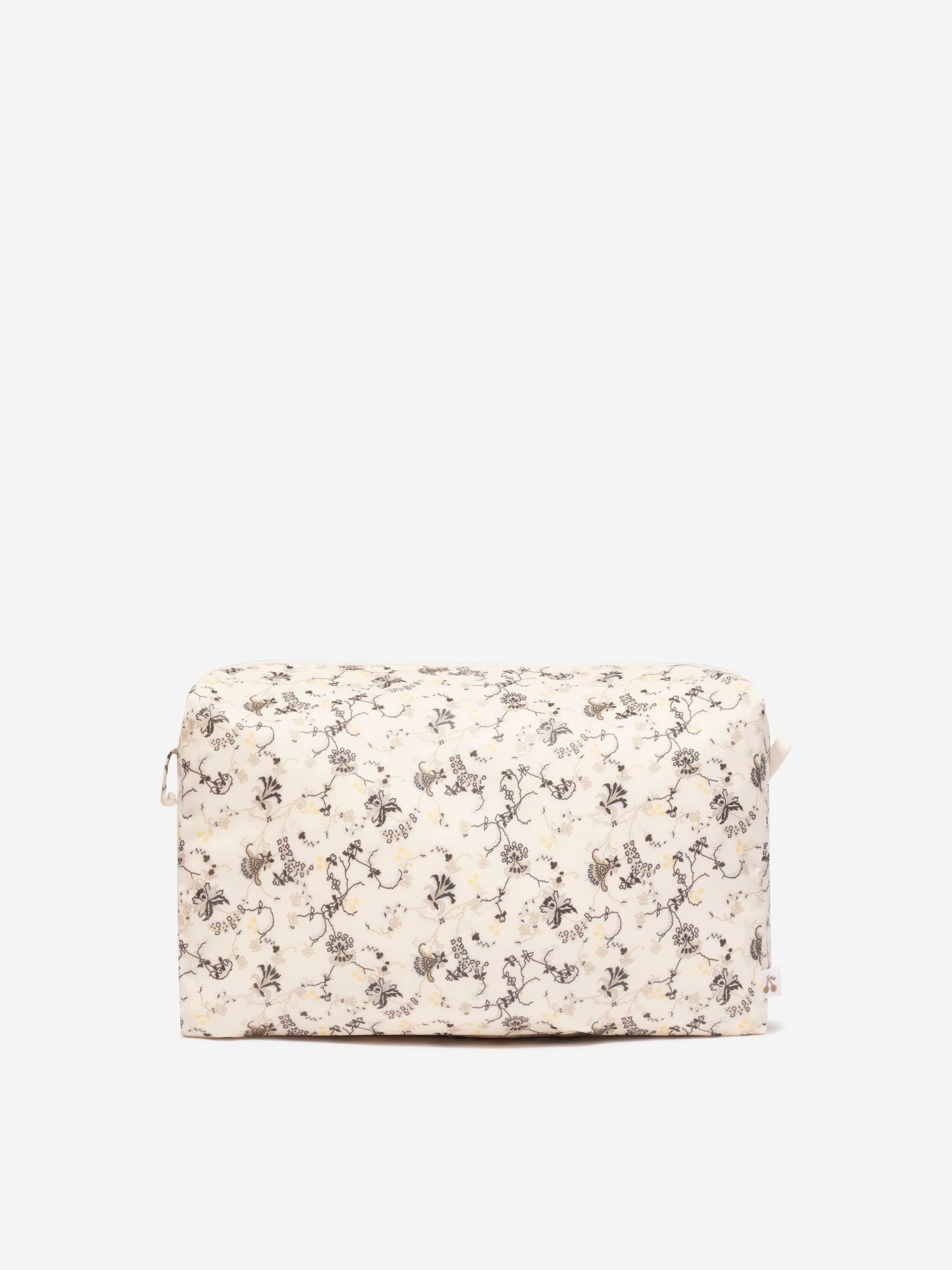 Bonpoint Girls Floral Make Up Bag in Beige