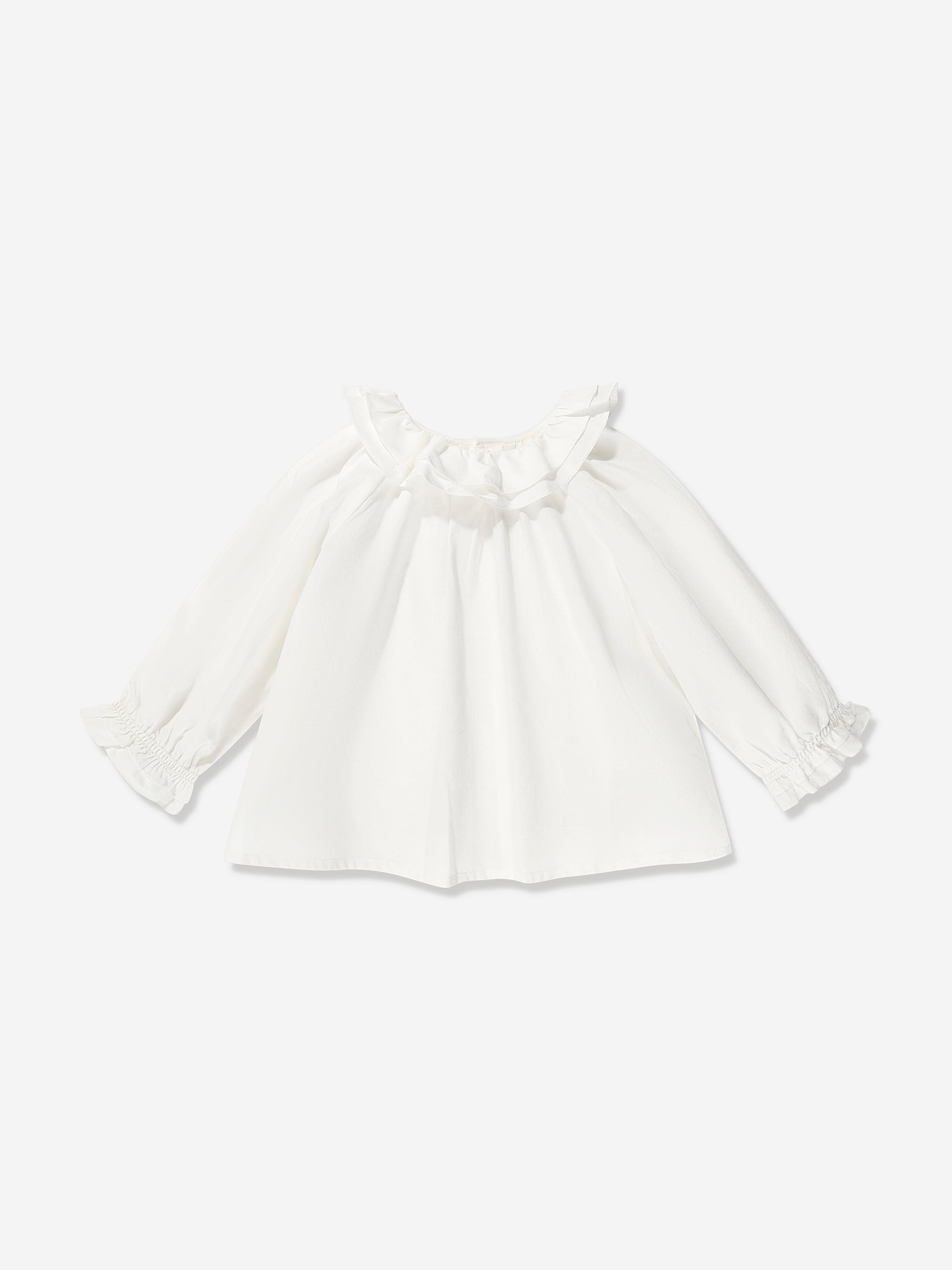 Bonpoint Baby Girls Dolci Blouse in Ivory