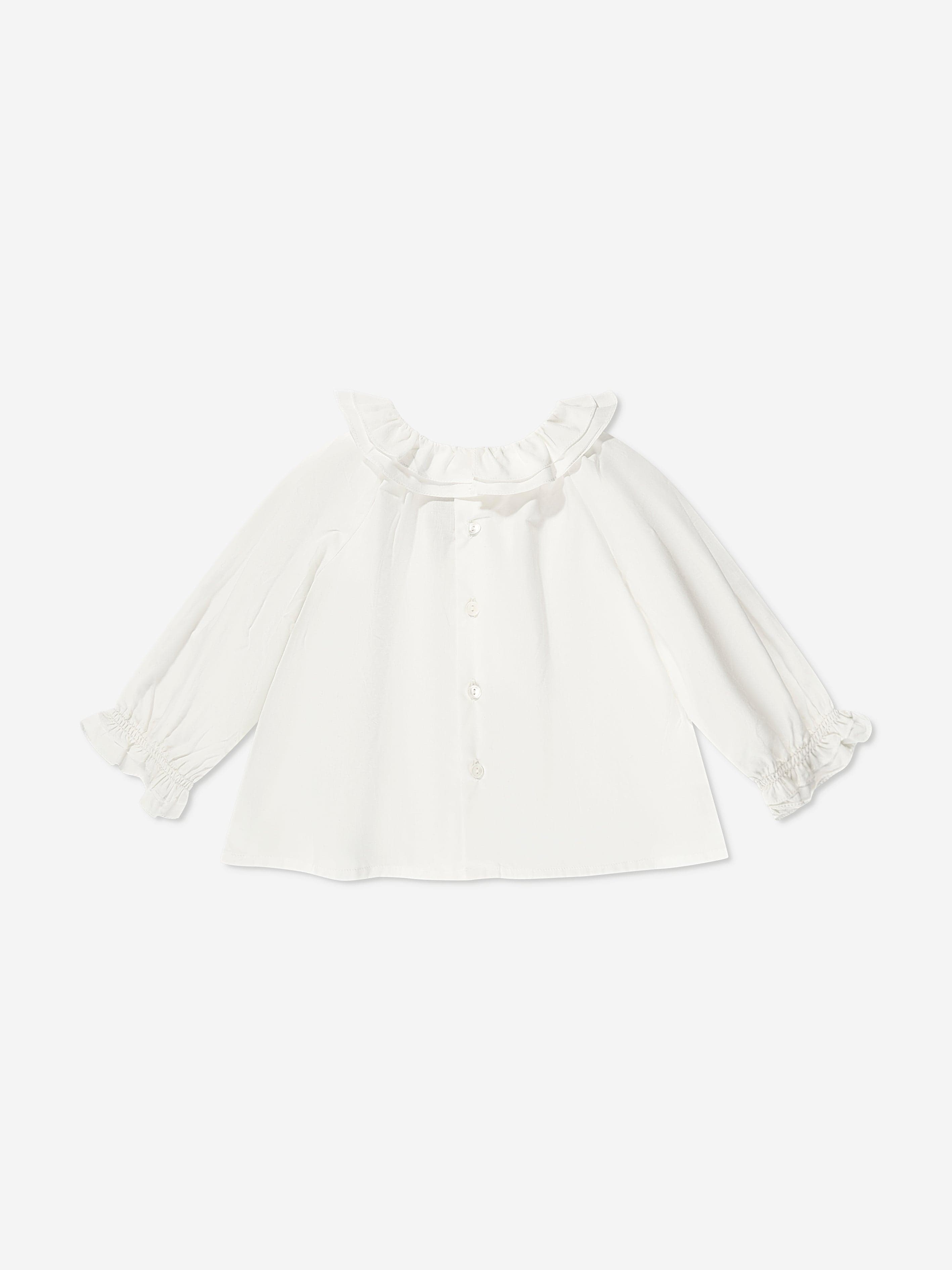 Bonpoint Baby Girls Dolci Blouse in Ivory