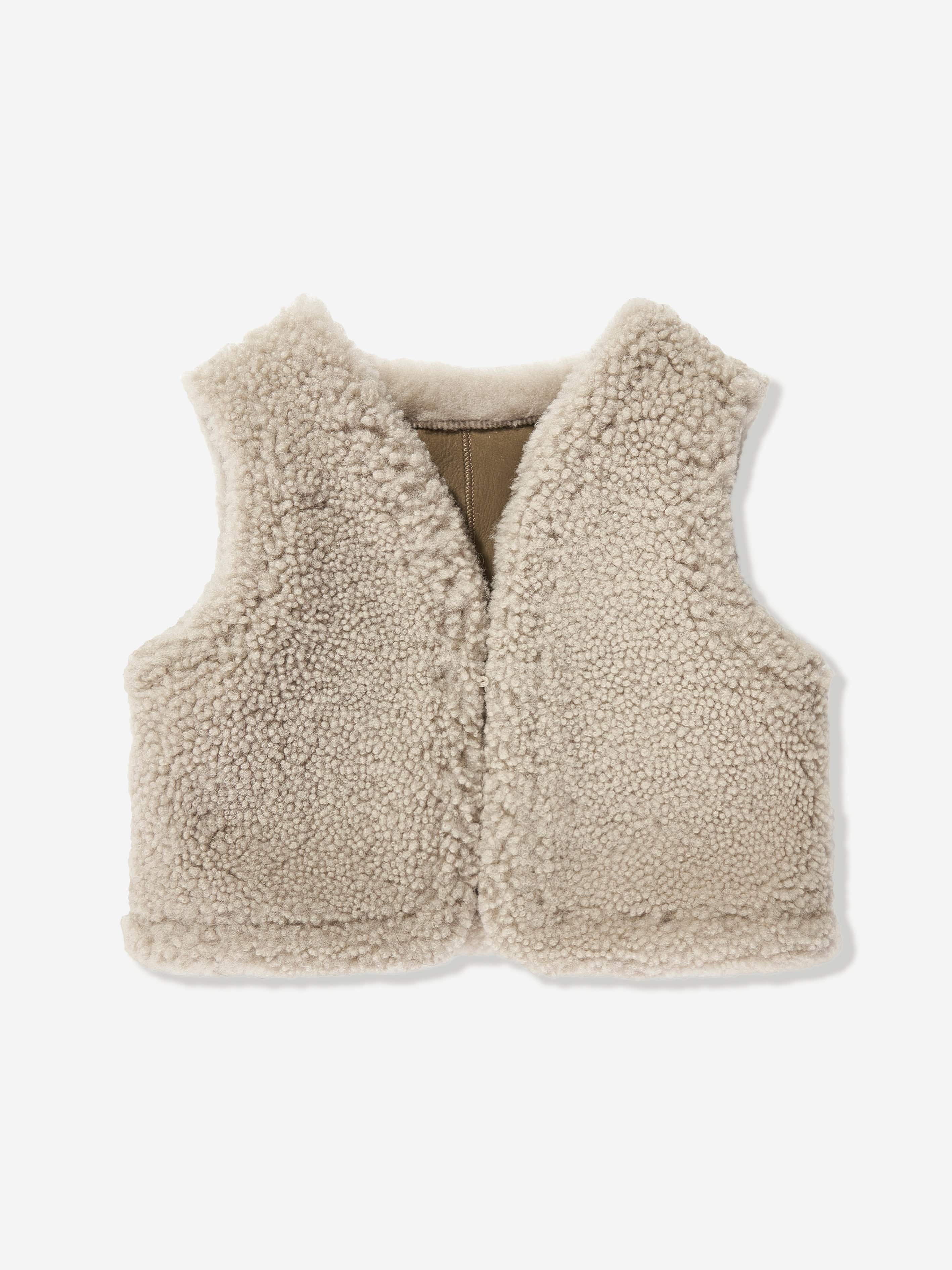 Bonpoint Baby Barra Faux Shearling Gilet in Brown