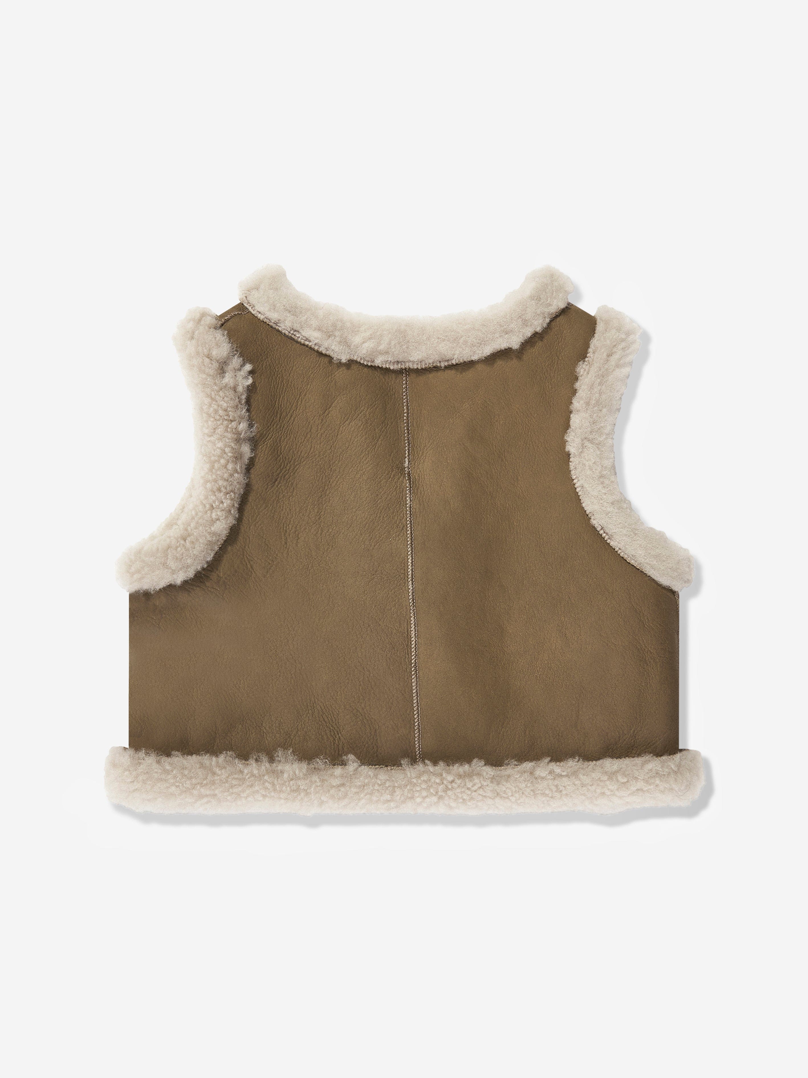 Bonpoint Baby Barra Faux Shearling Gilet in Brown