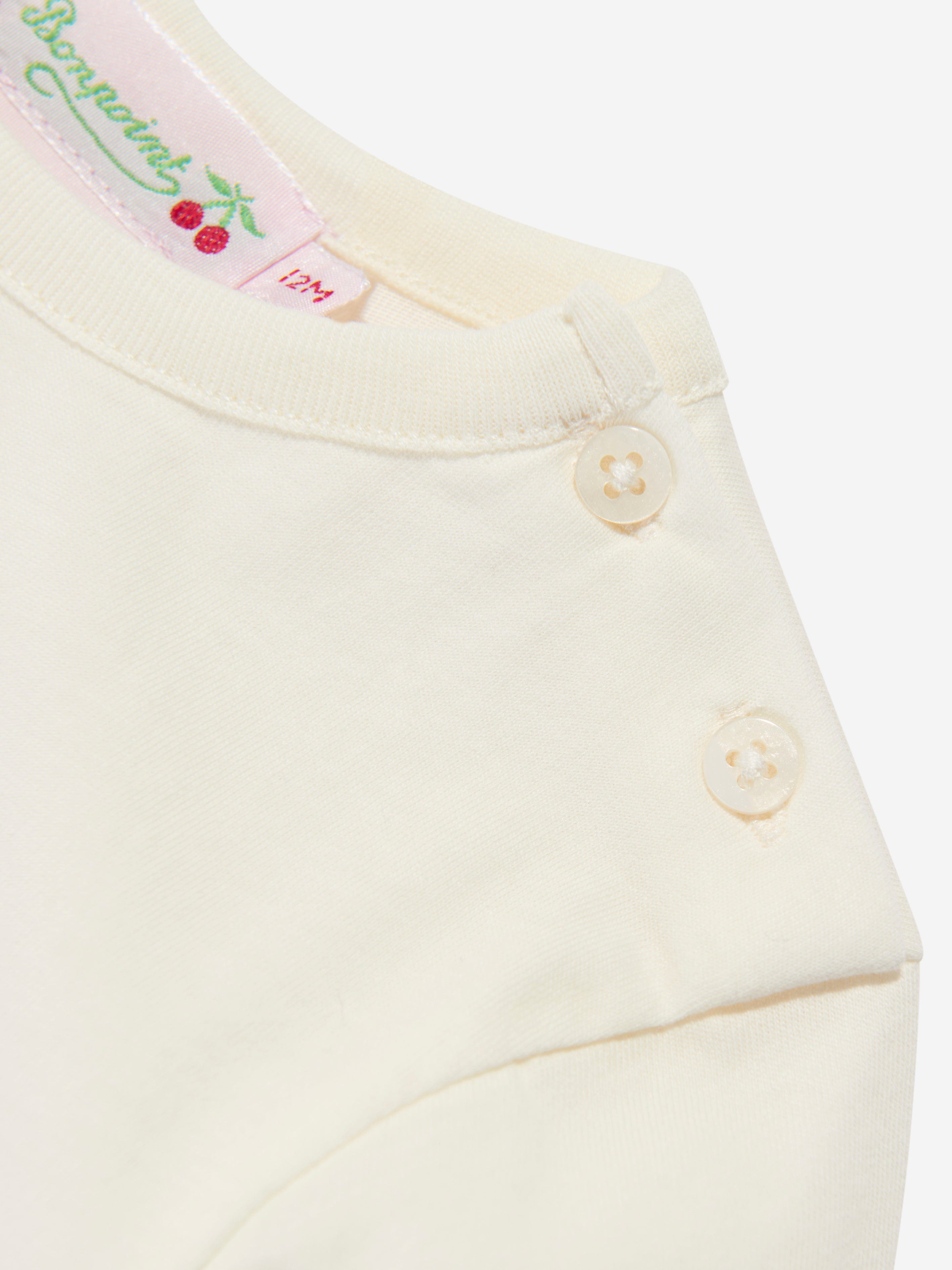 Bonpoint Baby Girls Tahsina Long Sleeve T-Shirt in Ivory