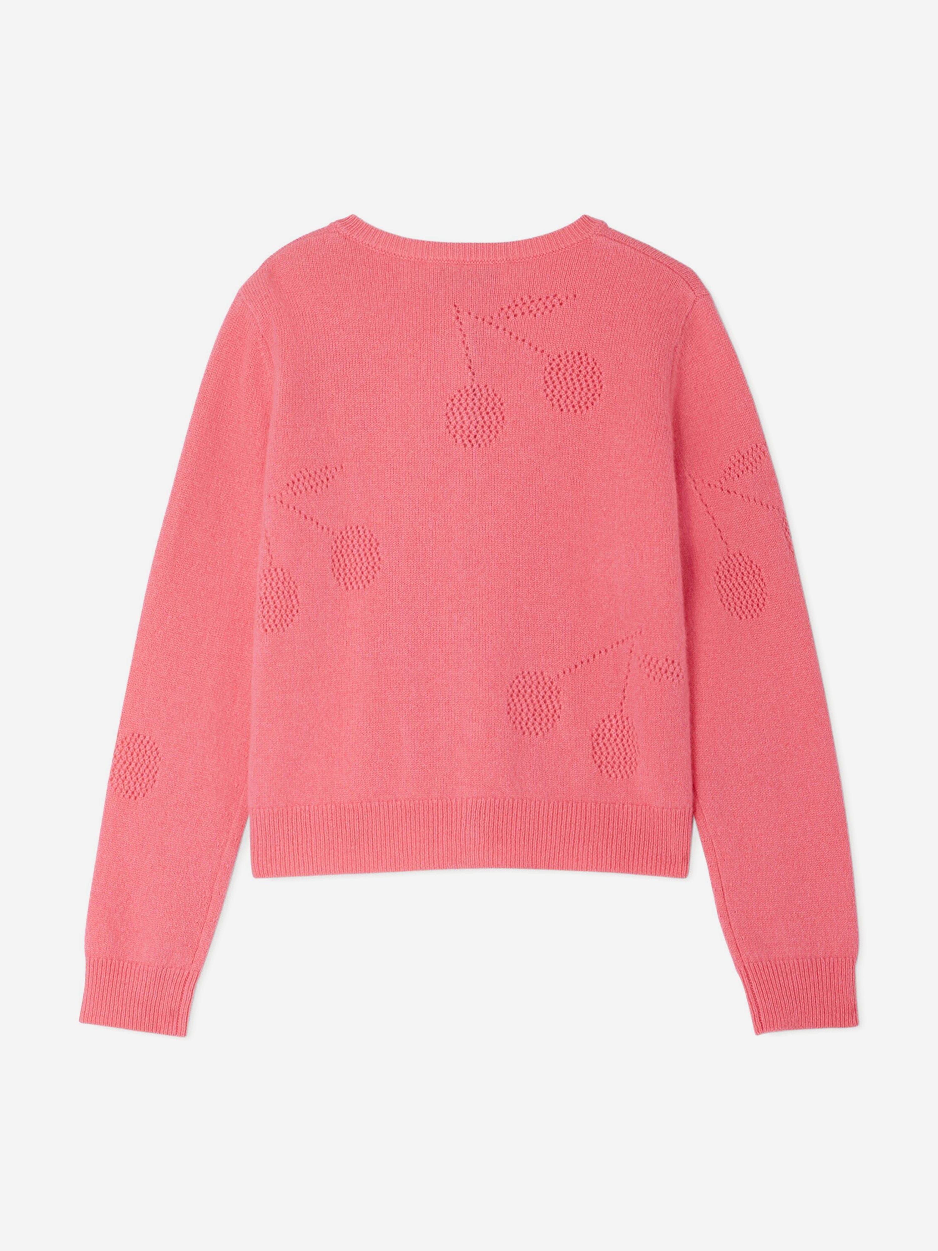 Bonpoint Girls Ginger Cardigan in Pink