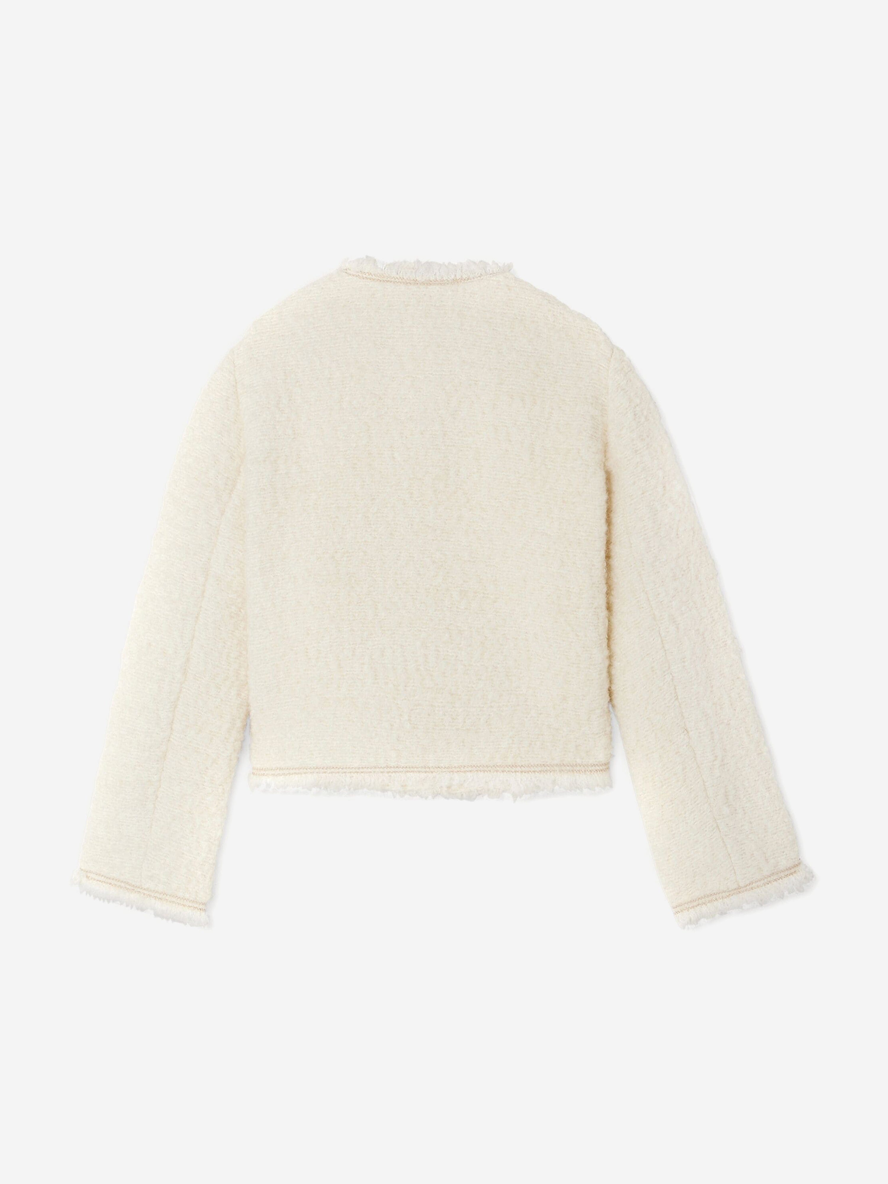 Bonpoint Girls Giacinta Jacket in Ivory