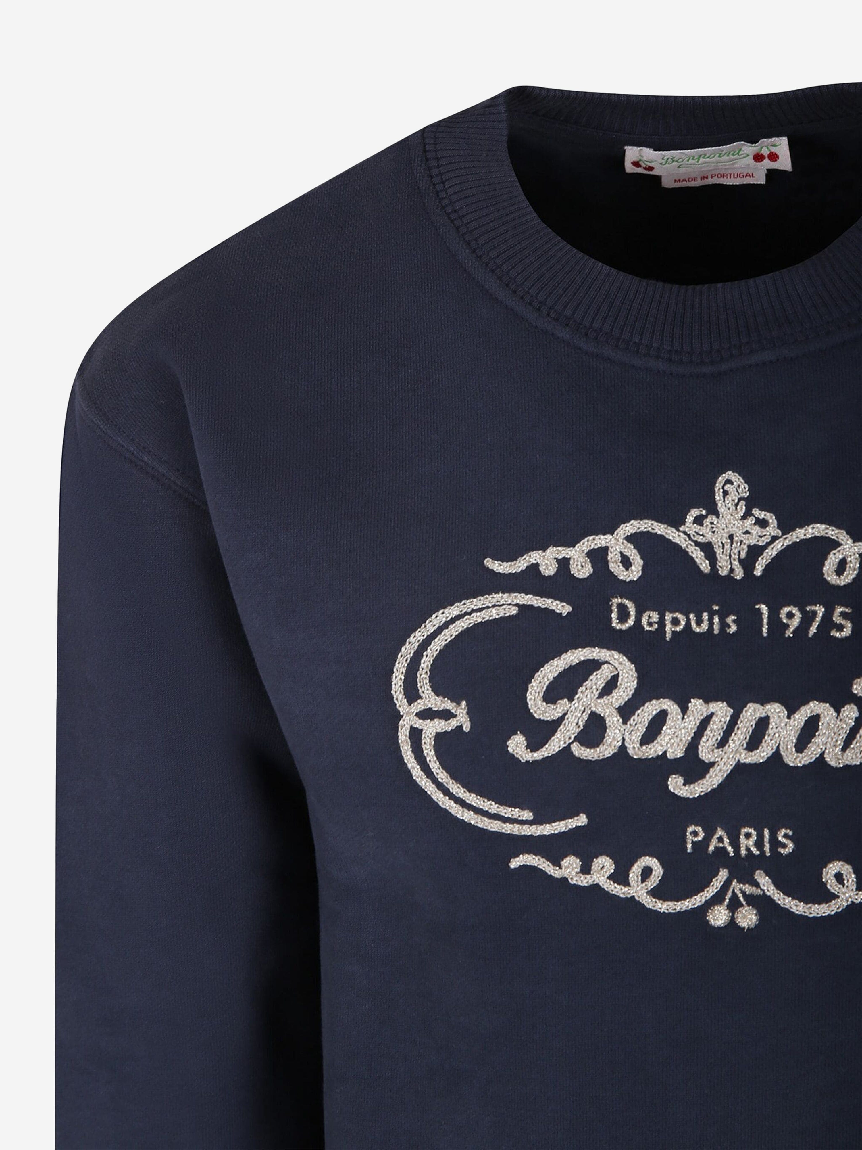 Bonpoint Girls Tayla Sweatshirt in Navy