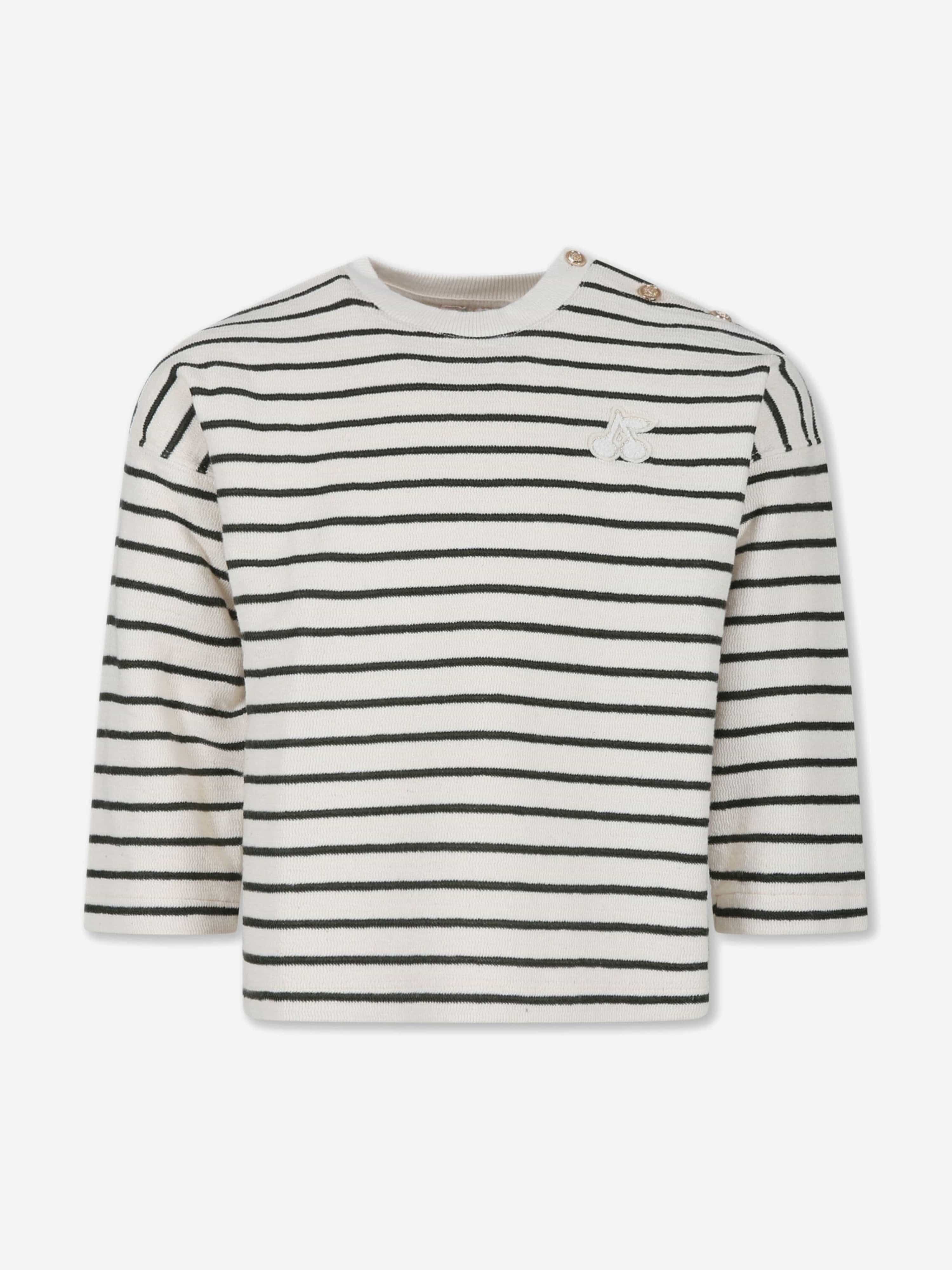 Bonpoint Girls Striped Gaya Sweatshirt in Multicolour