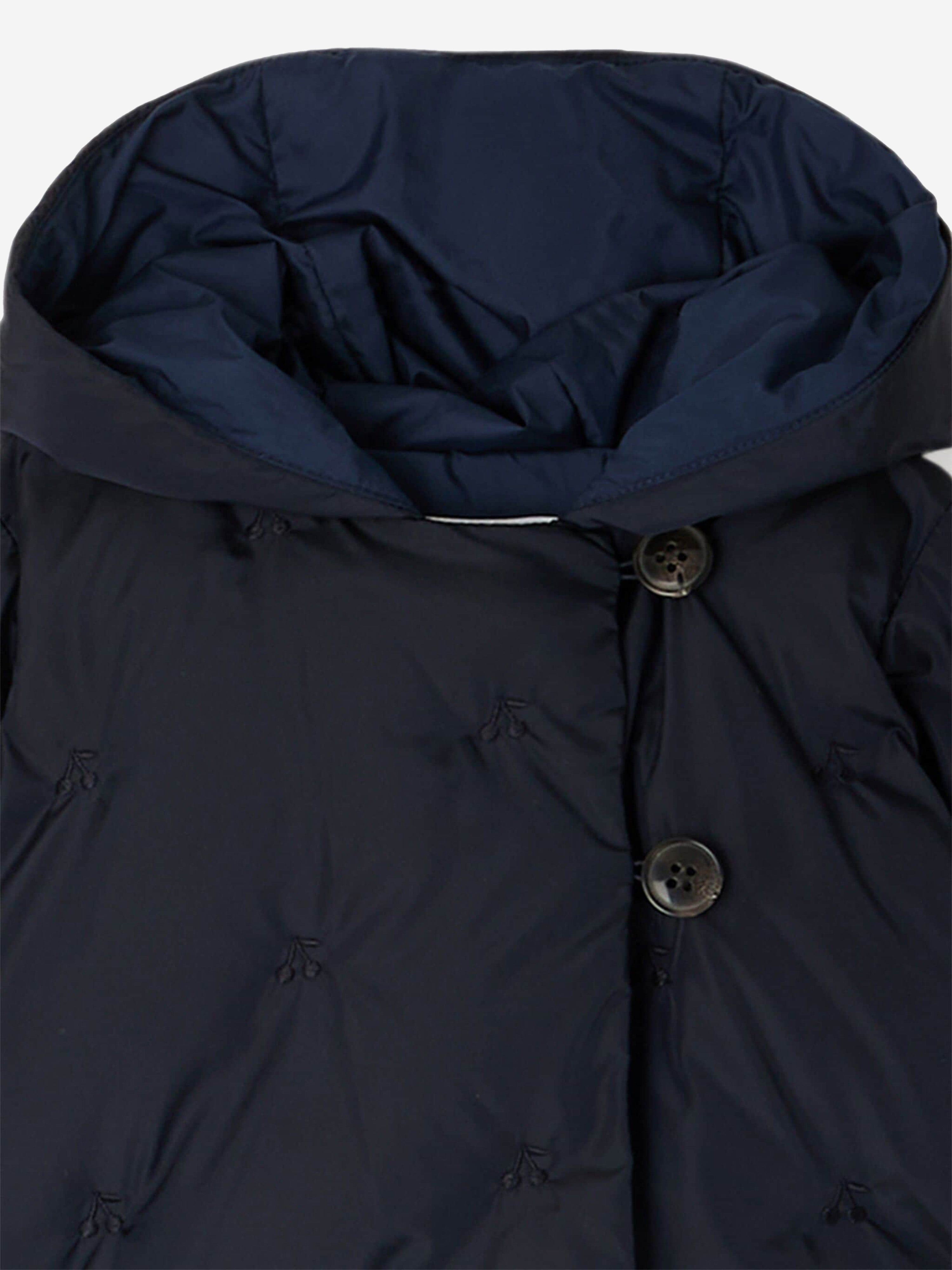 Bonpoint Baby Girls Bonno Quilted Jacket in Navy