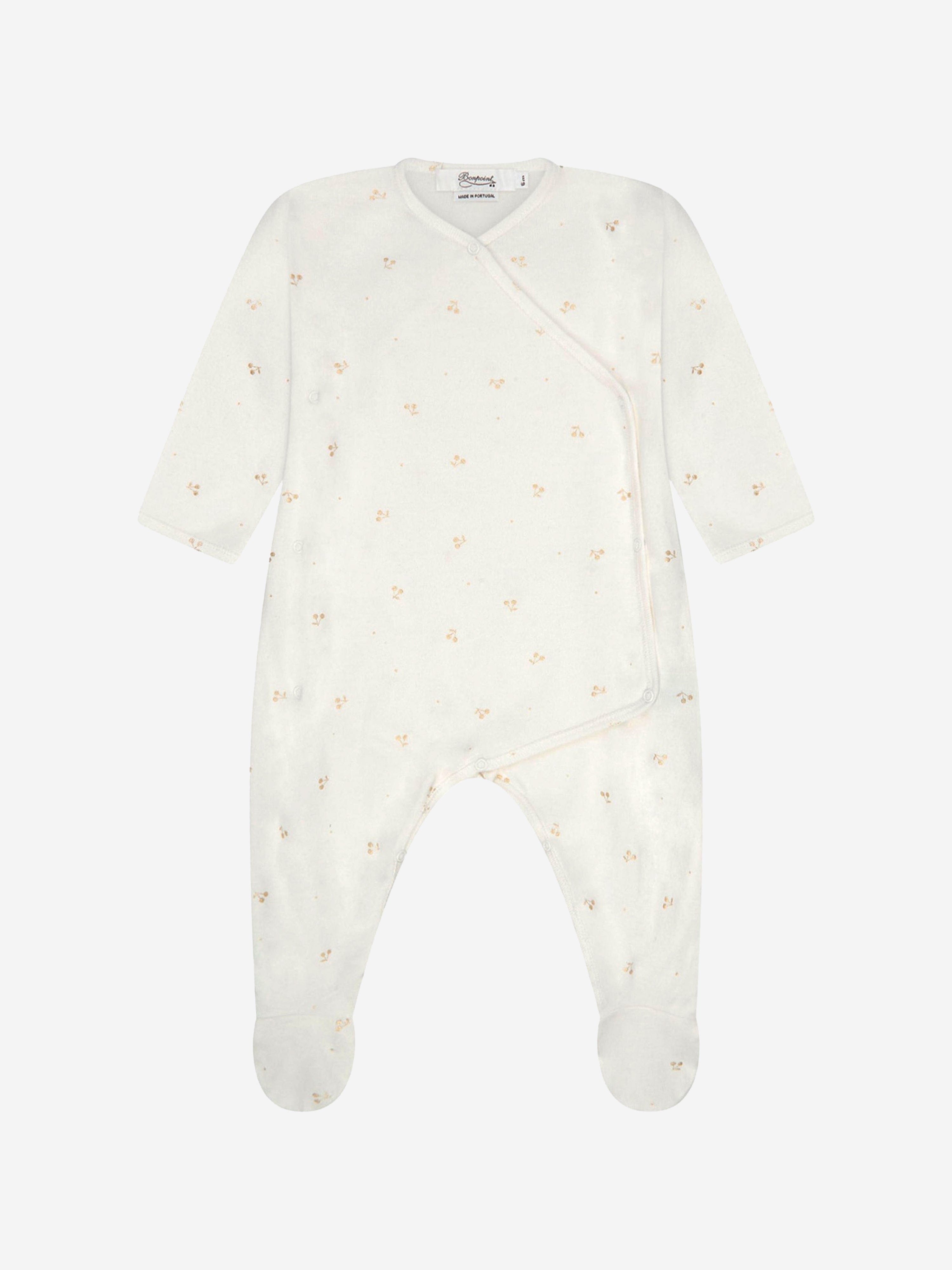 Bonpoint Baby Printed Babygrow in White