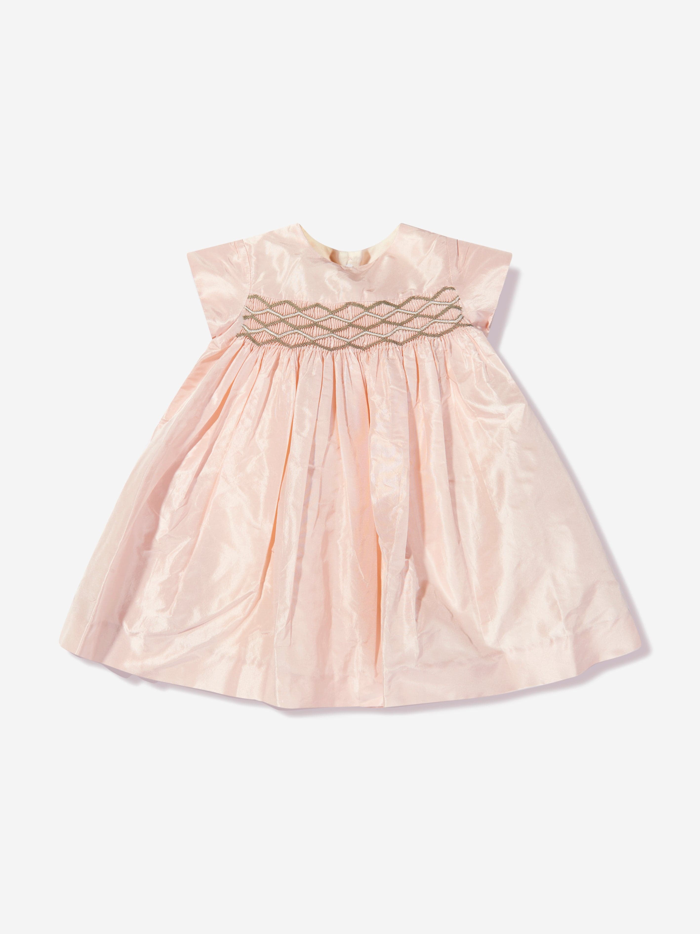 Bonpoint Baby Girls Silk Smocked Habillee Dress